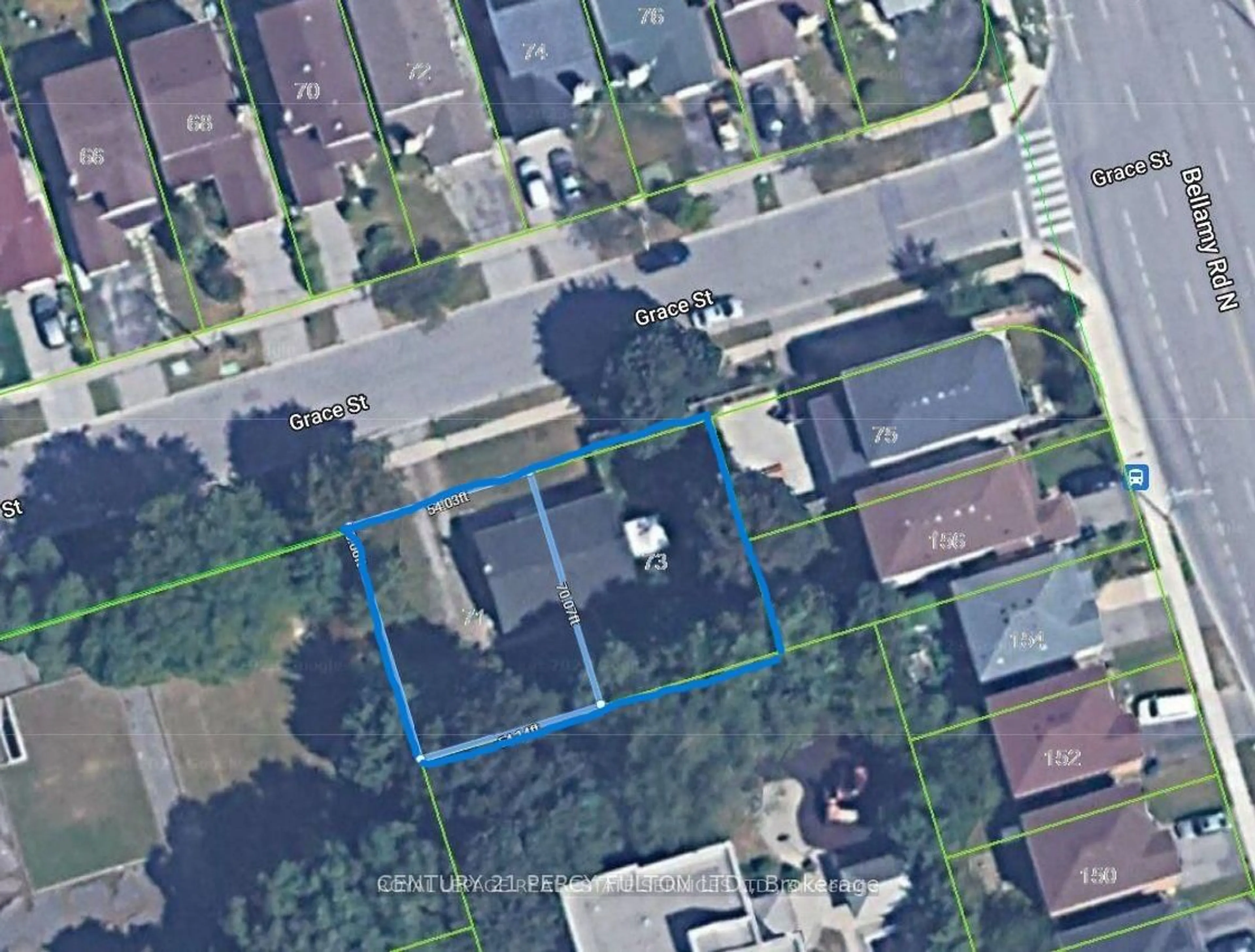 A pic from outside/outdoor area/front of a property/back of a property/a pic from drone, street for 71-73 Grace St, Toronto Ontario M1J 2M6