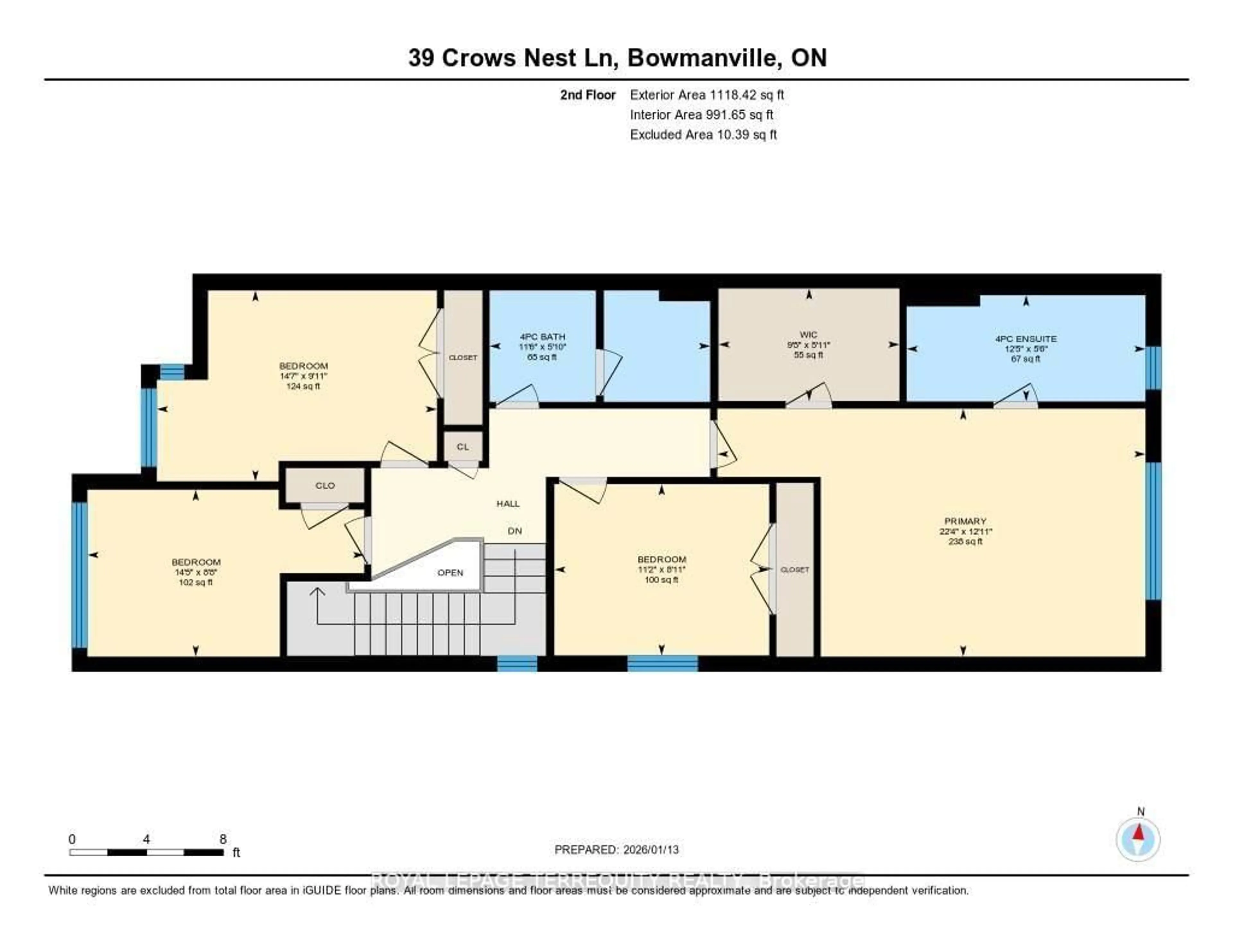 Floor plan for 39 Crows Nest Lane, Clarington Ontario L1C 4A9