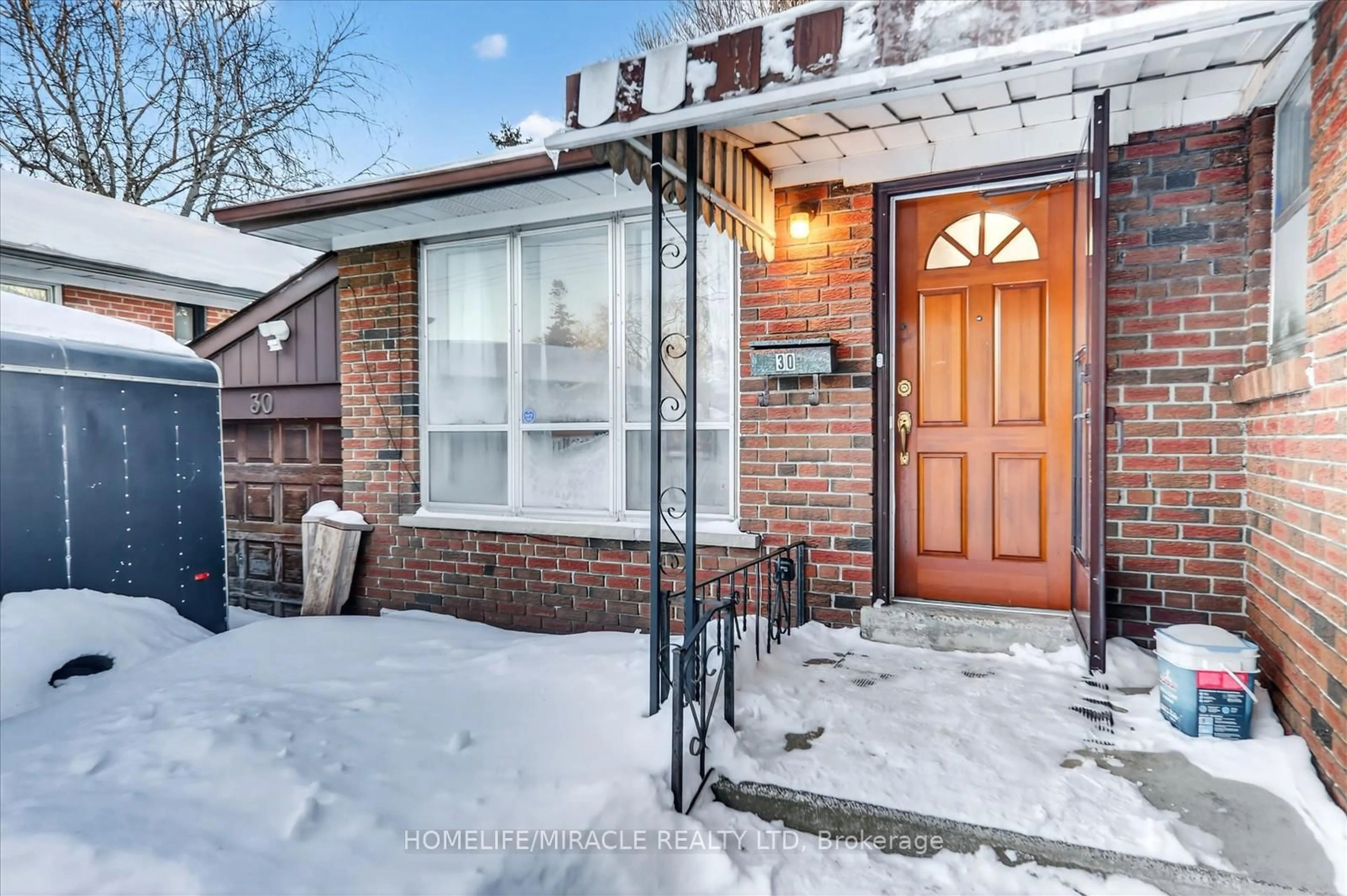 Home with brick exterior material, street for 30 Melchior Dr, Toronto Ontario M1E 3W5