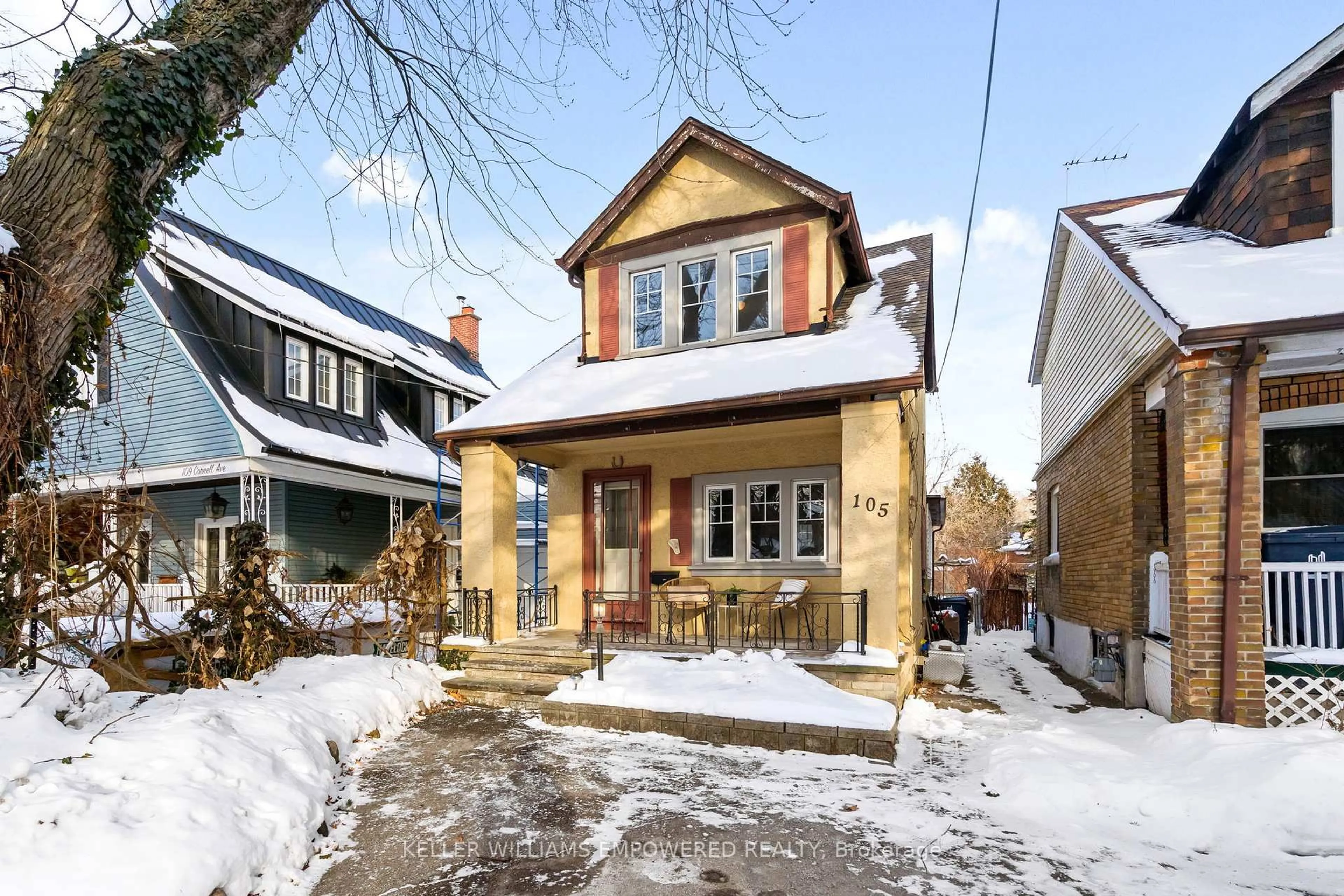 Home with brick exterior material, street for 105 Cornell Ave, Toronto Ontario M1N 2Y5