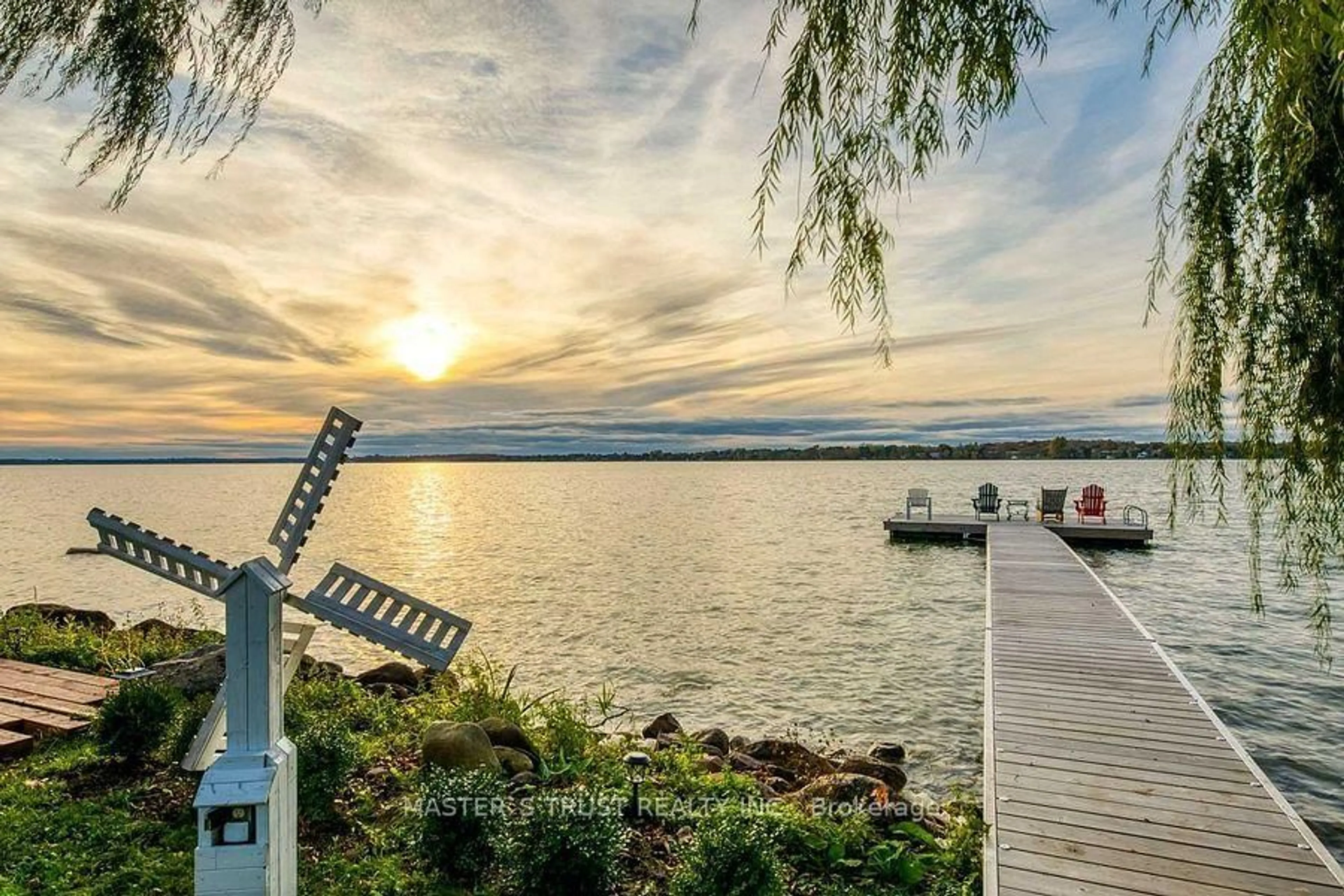 Patio, water/lake/river/ocean view for 16 Birch Island Rd, Scugog Ontario L0B 1K0