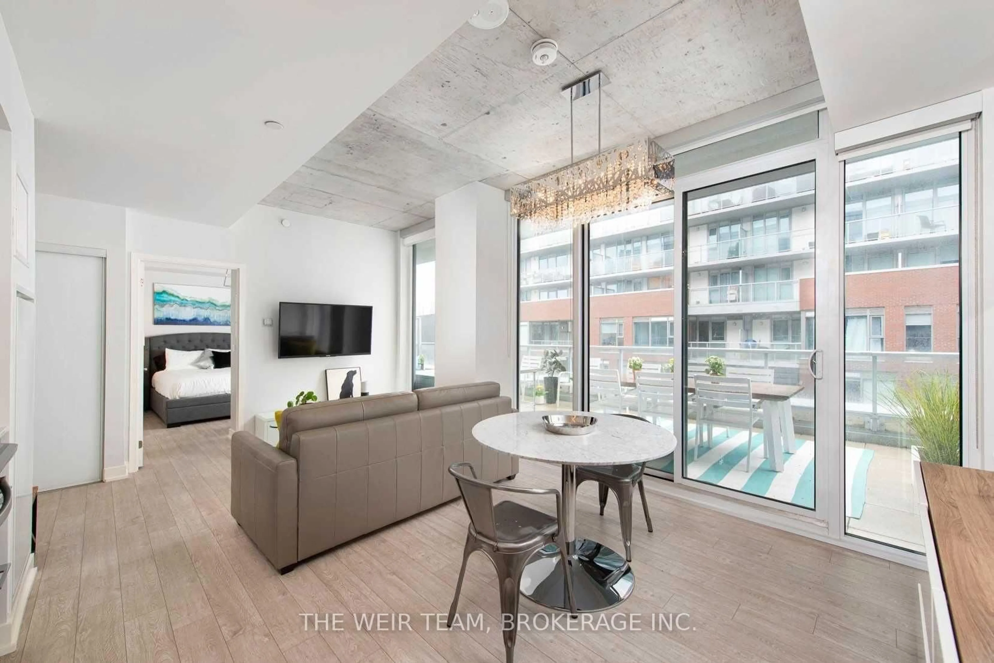 Living room with furniture, unknown for 15 Baseball Pl #615, Toronto Ontario M4M 0E6