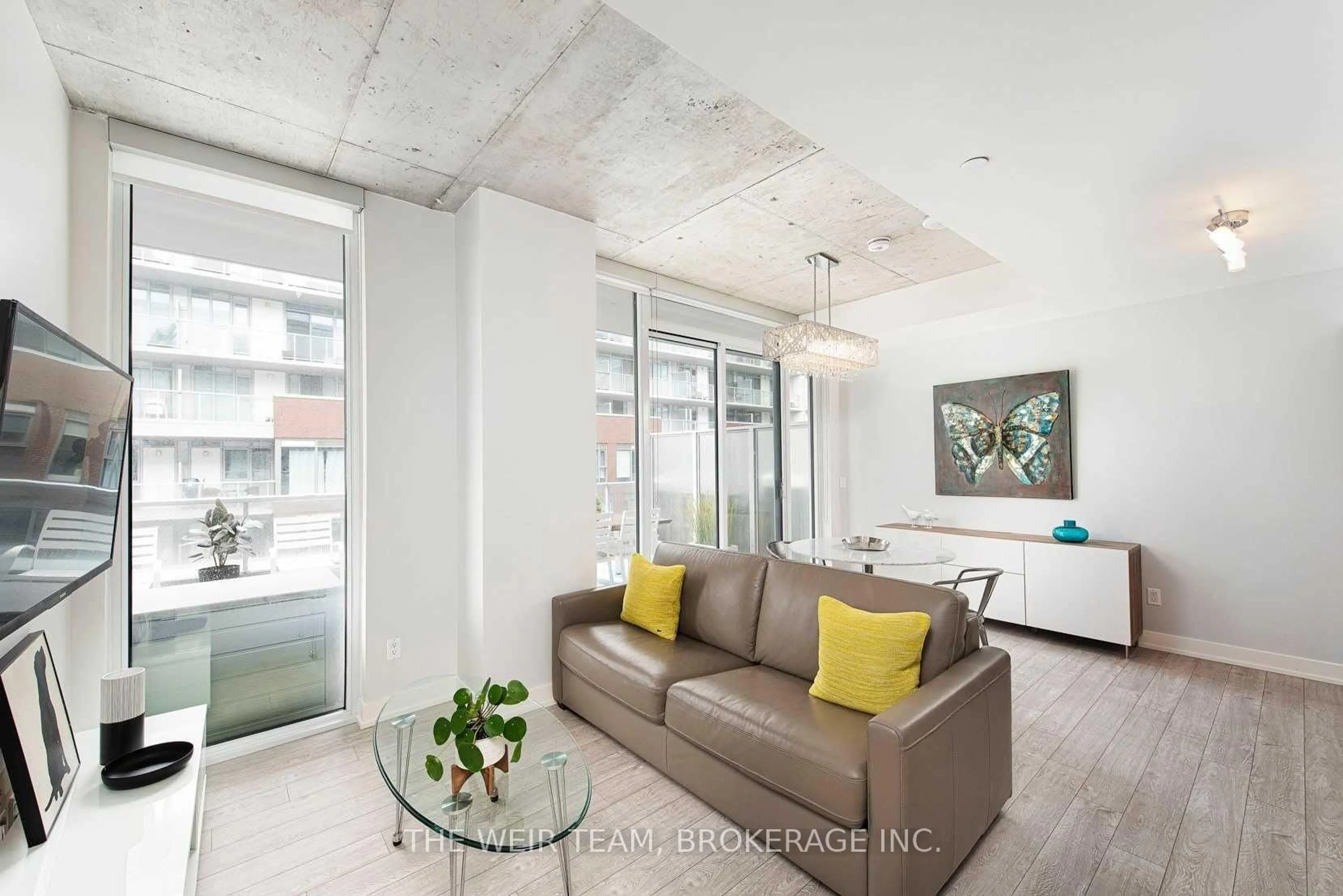 Living room with furniture, unknown for 15 Baseball Pl #615, Toronto Ontario M4M 0E6