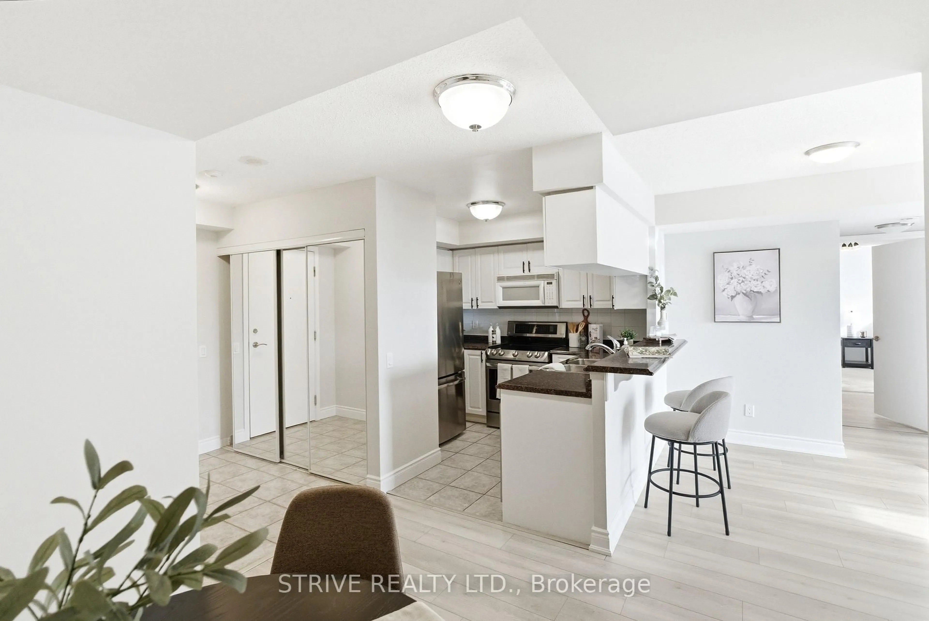 Open concept kitchen, ceramic/tile floor for 1200 The Esplanade Rd #1007, Pickering Ontario L1V 6V3