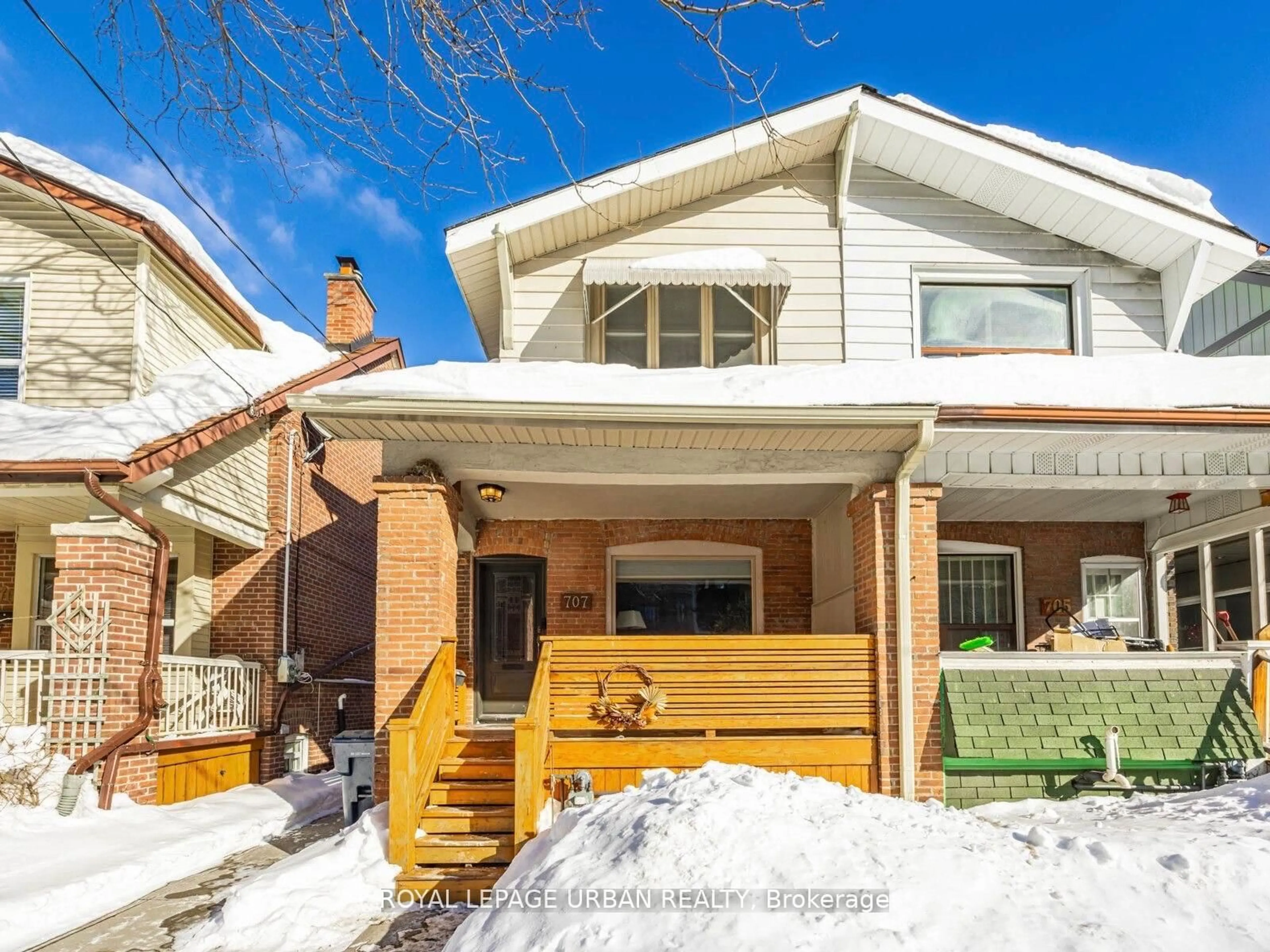 Home with brick exterior material, street for 707 Greenwood Ave, Toronto Ontario M4J 4B6