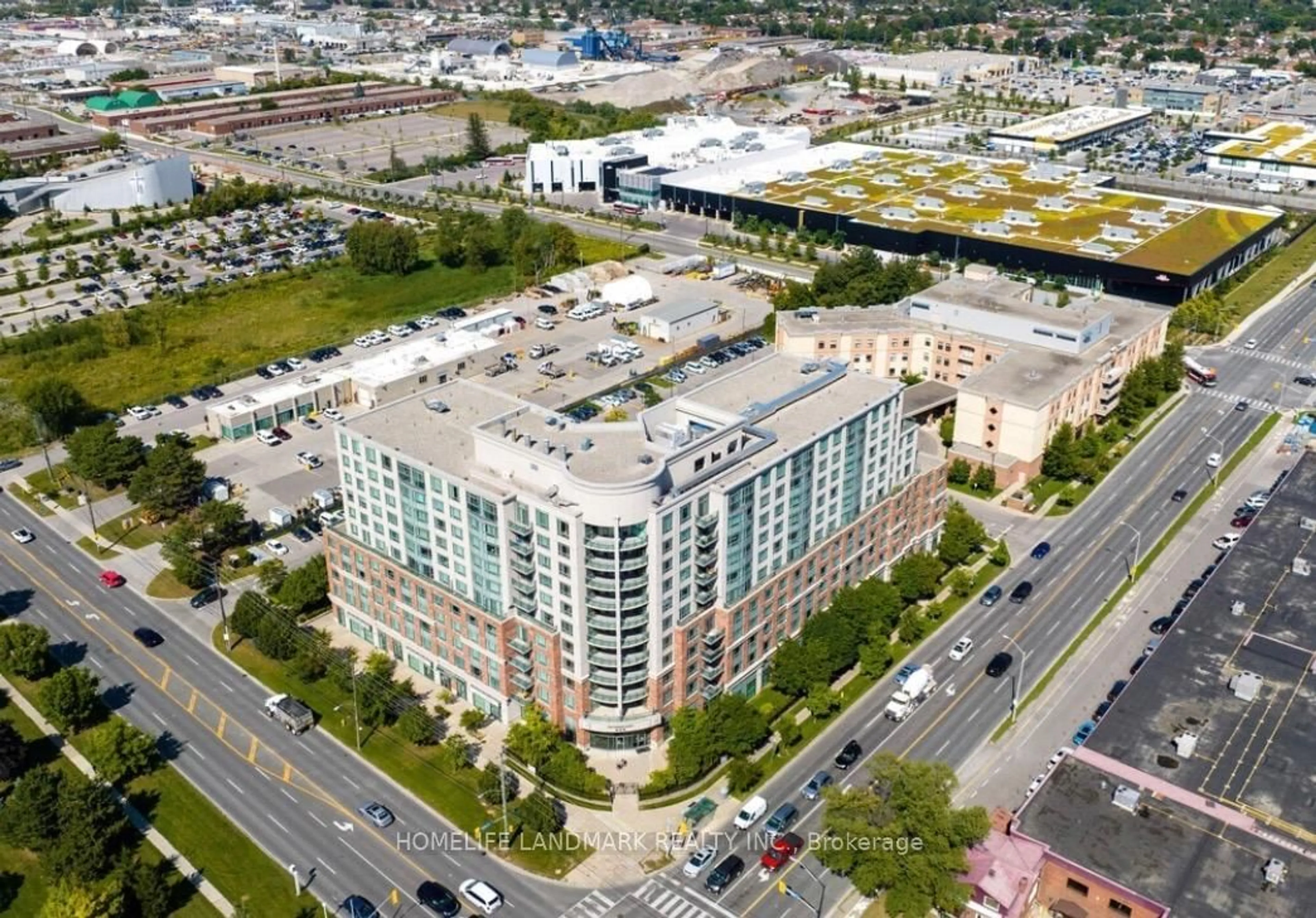 A pic from outside/outdoor area/front of a property/back of a property/a pic from drone, unknown for 2020 Mcnicoll Ave #908, Toronto Ontario M1V 0B5