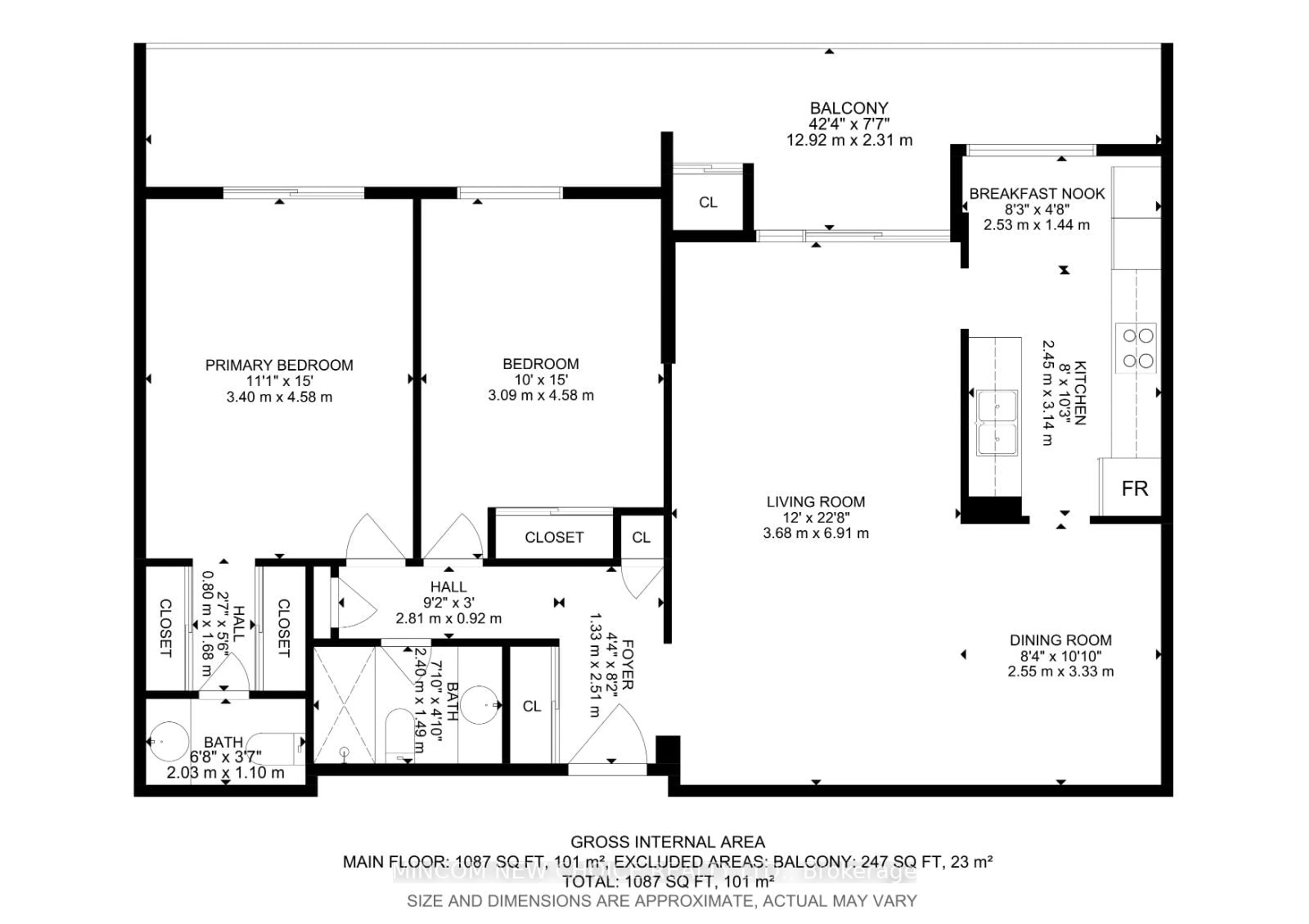 Floor plan for 92 Church St #704, Ajax Ontario L1S 6B4