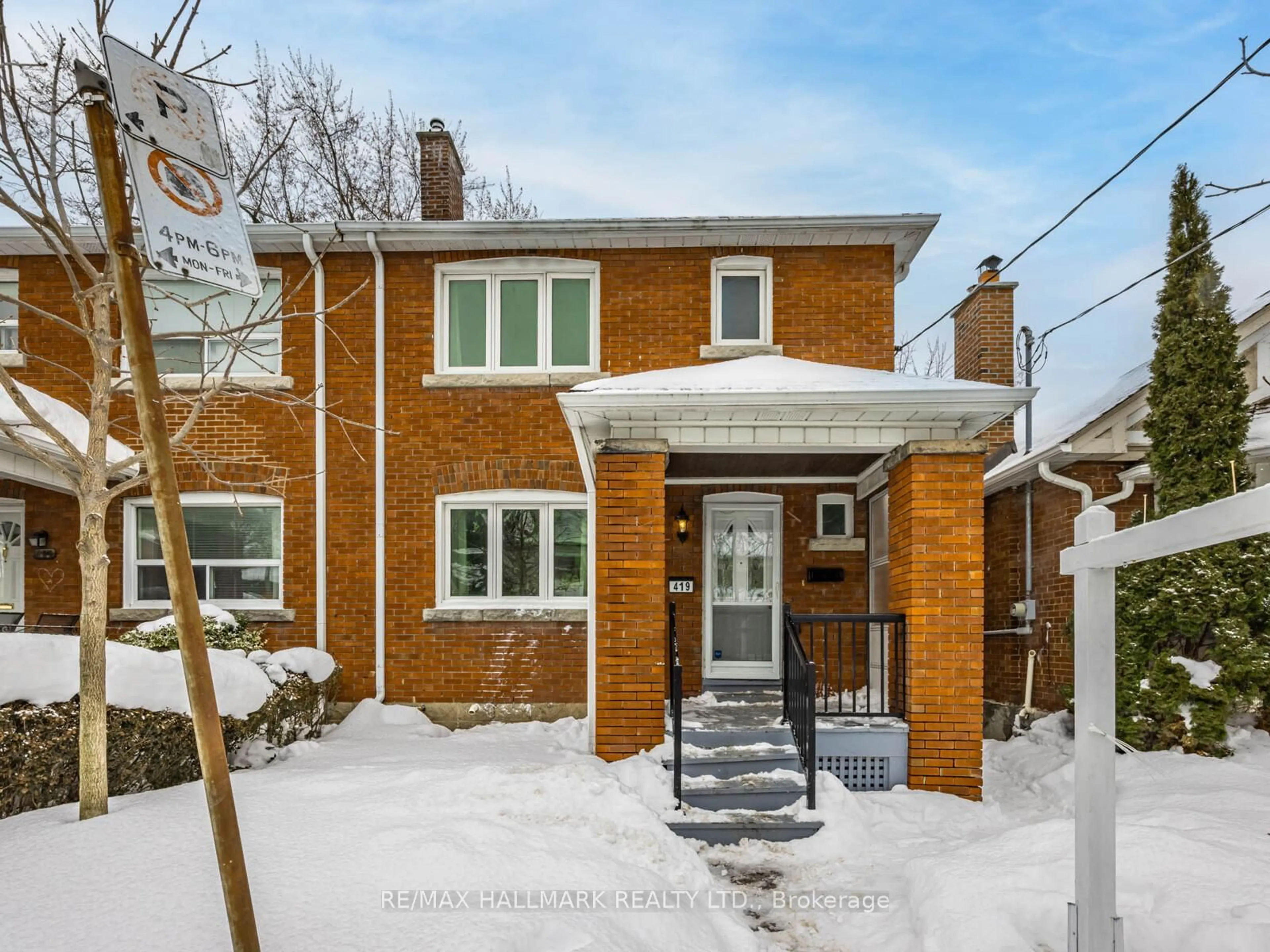 Home with brick exterior material, street for 419 Mortimer Ave, Toronto Ontario M4J 2E8