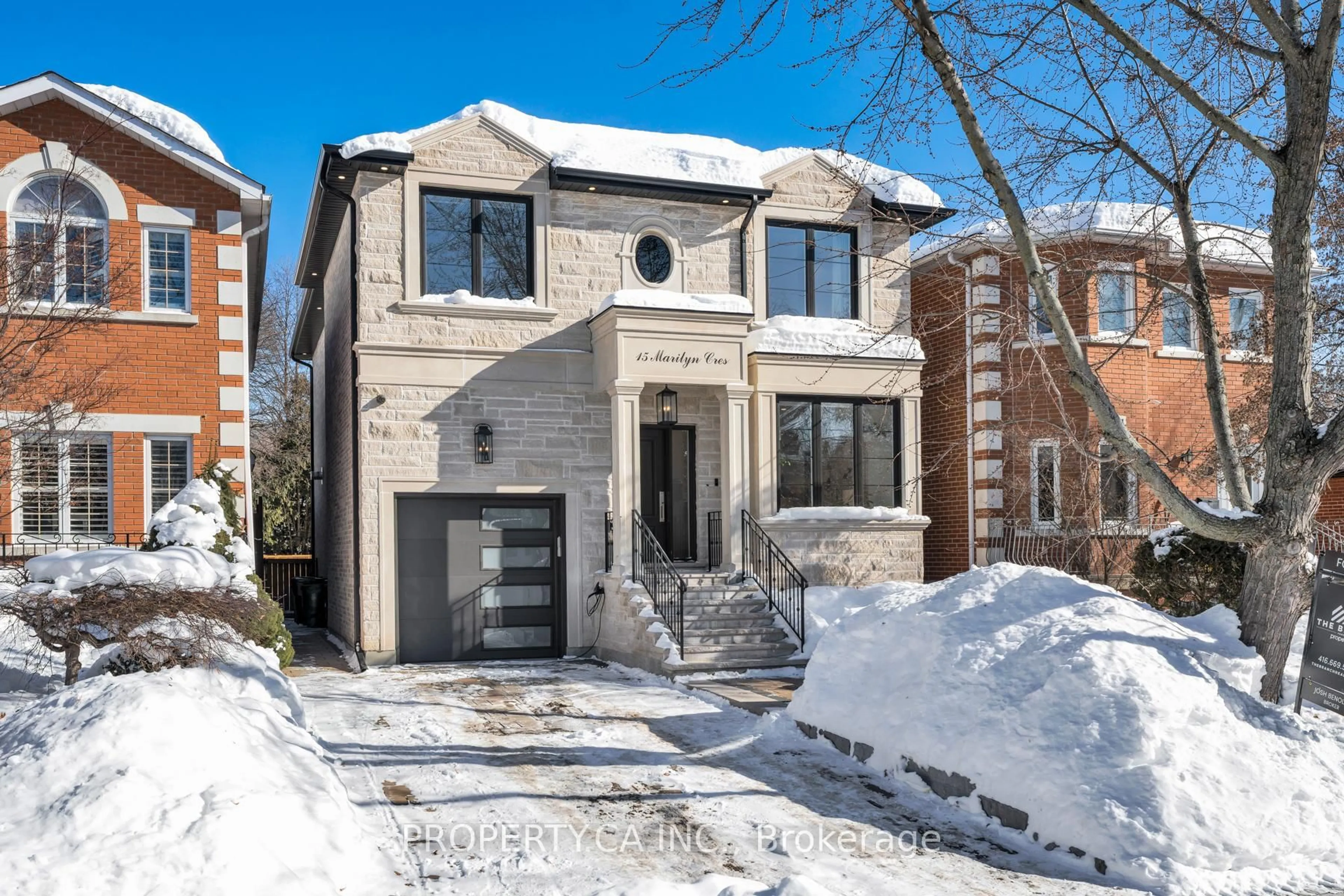 Home with brick exterior material, street for 15 Marilyn Cres, Toronto Ontario M4B 3C5