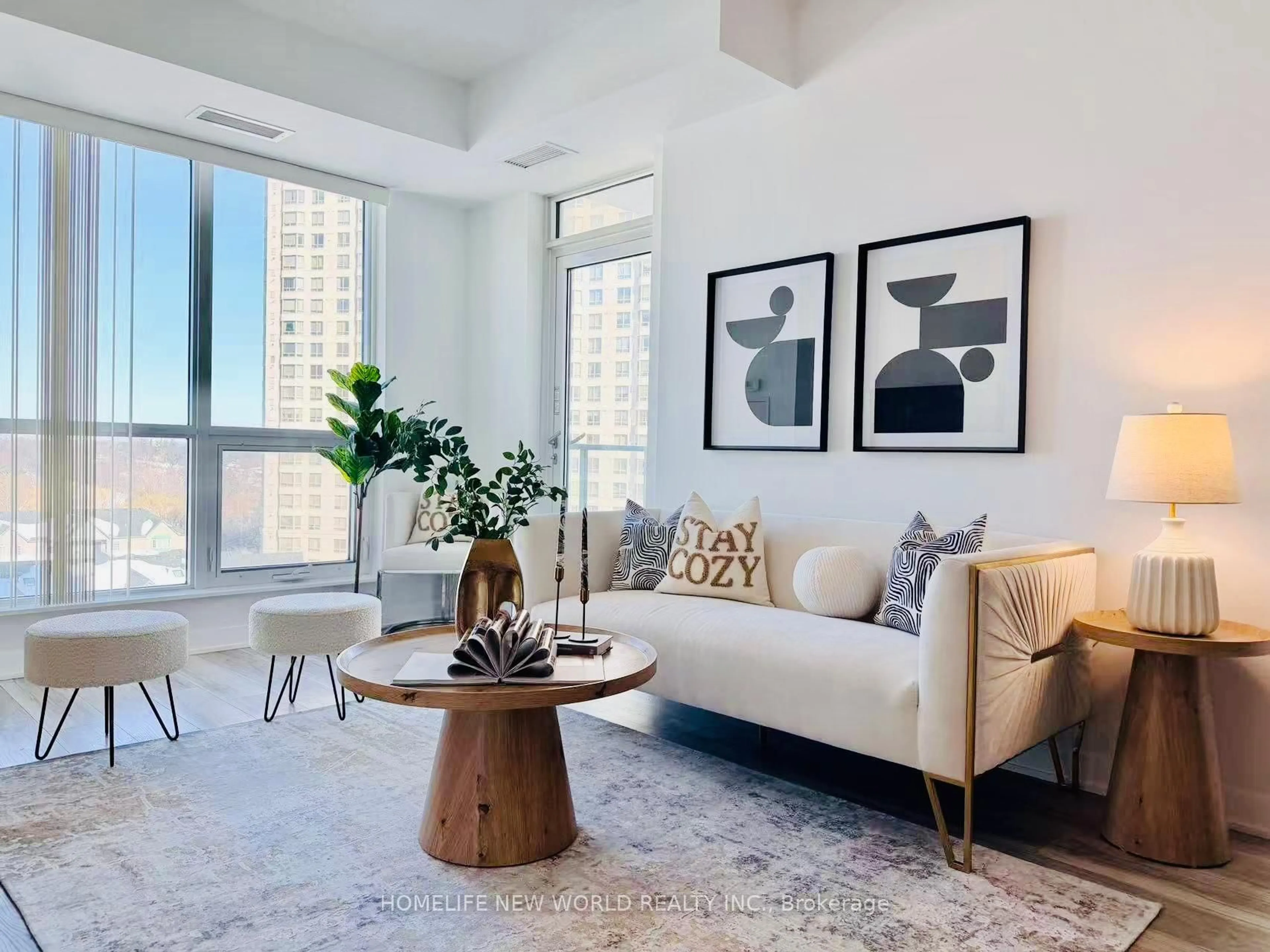 Living room with furniture, unknown for 195 Bonis Ave #805, Toronto Ontario M1T 0A5