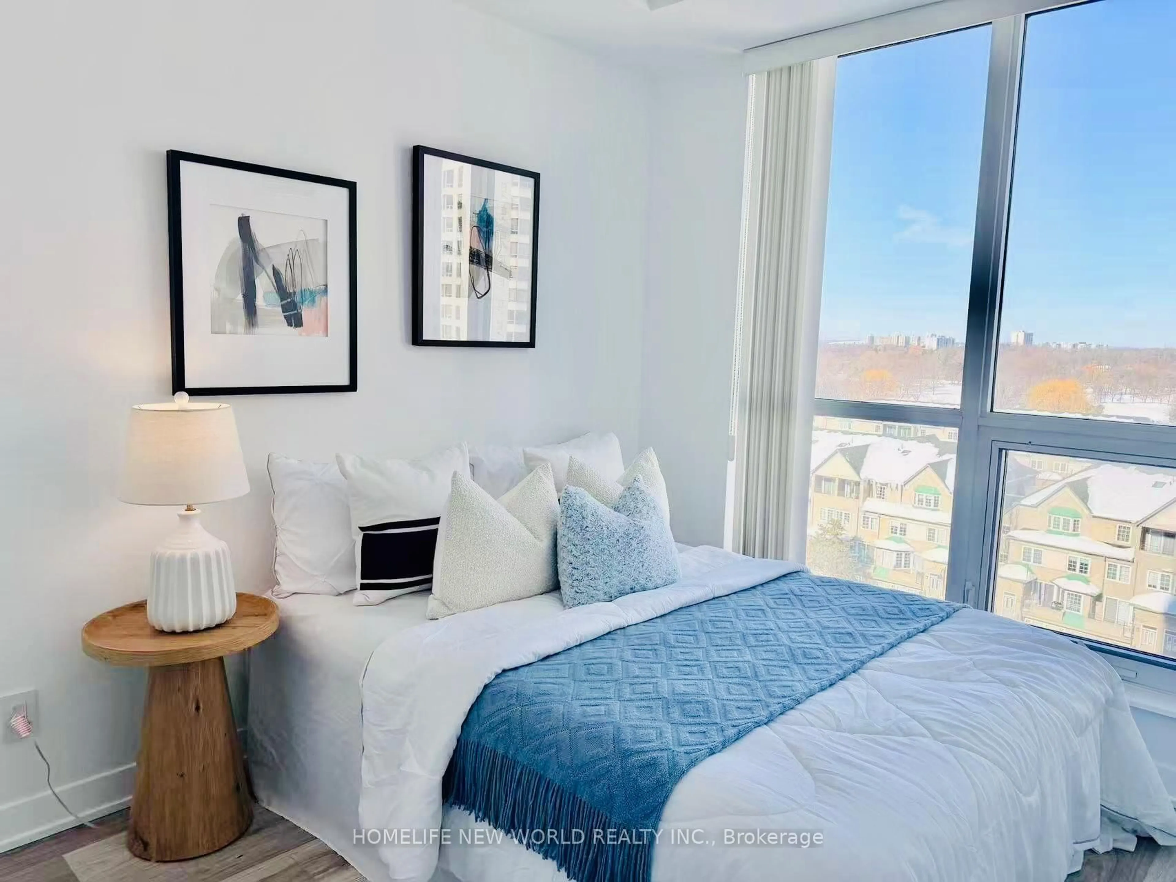 Bedroom with bed, unknown for 195 Bonis Ave #805, Toronto Ontario M1T 0A5