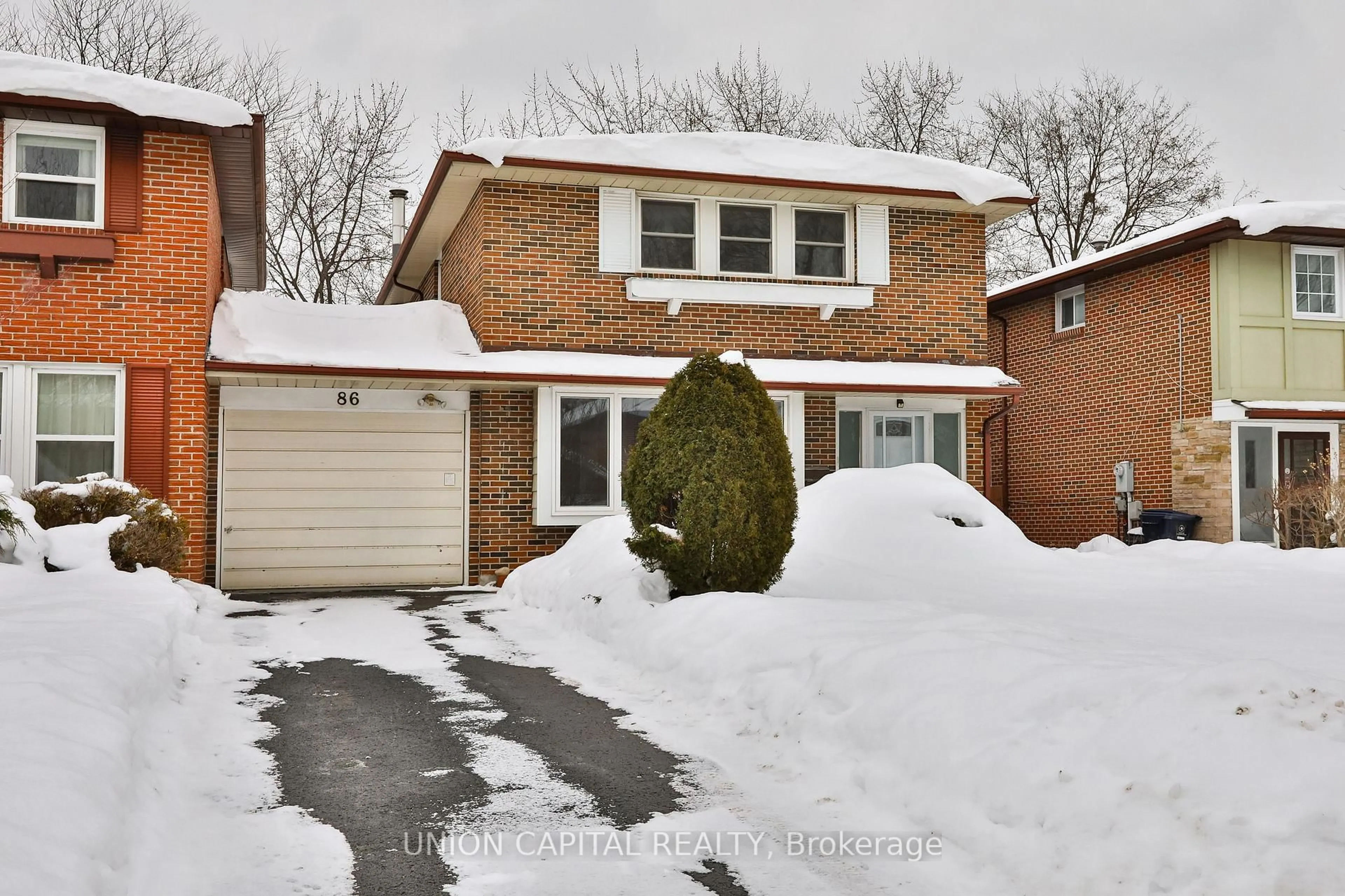 Home with brick exterior material, street for 86 Carondale Cres, Toronto Ontario M1W 2B1