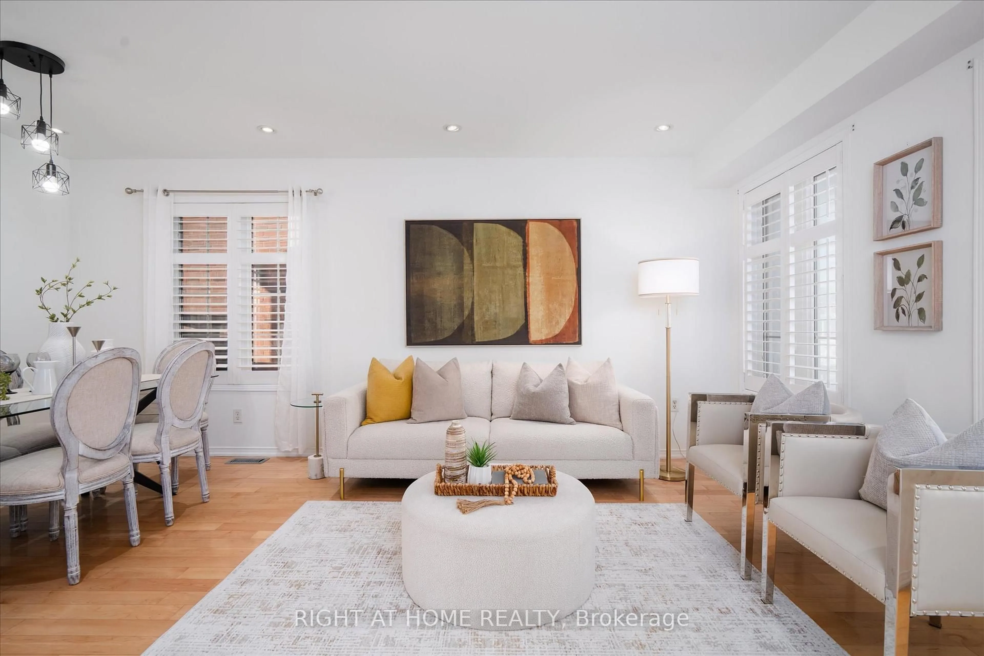 Living room with furniture, wood/laminate floor for 89 Haskell Ave, Ajax Ontario L1T 0C7