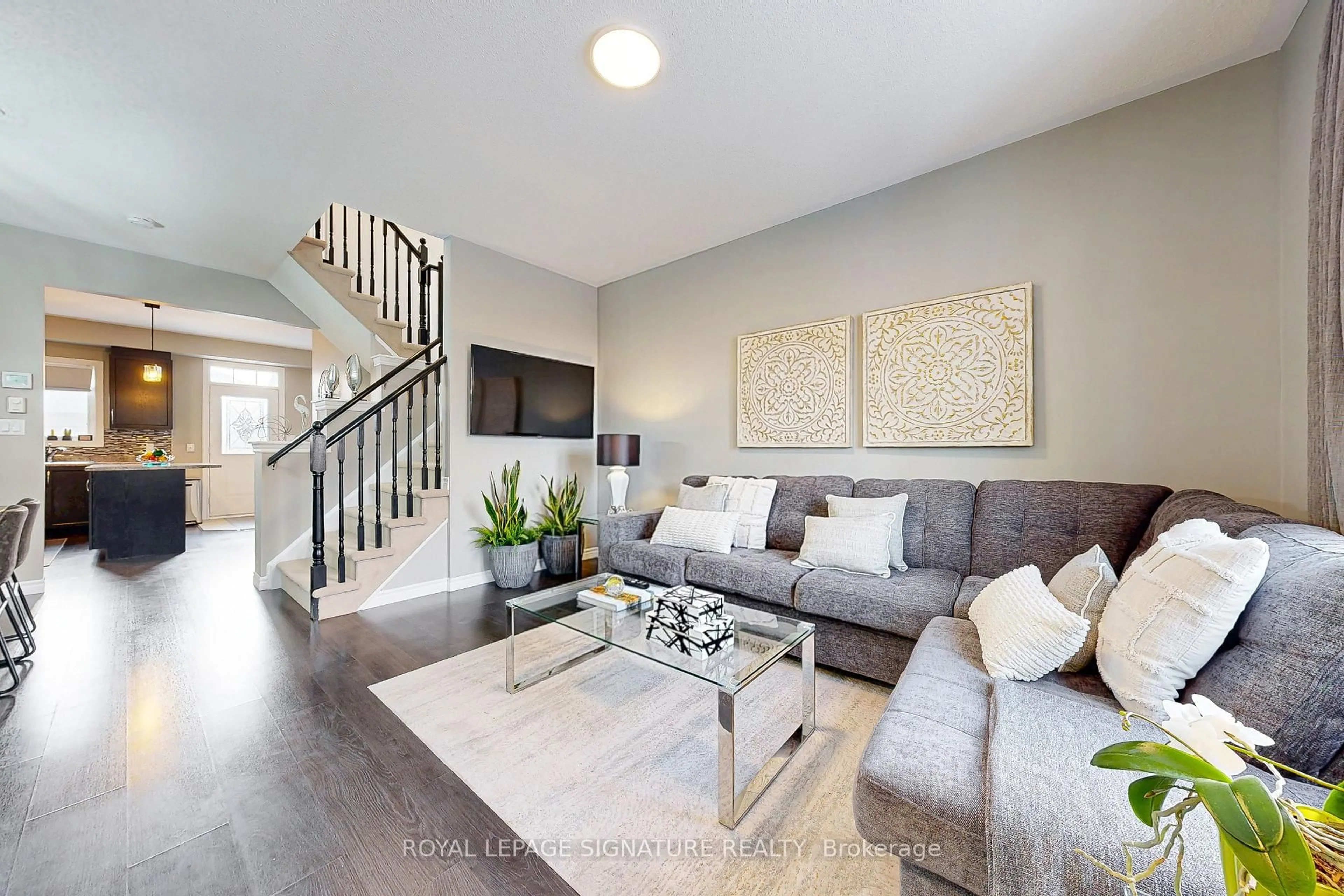 Living room with furniture, unknown for 9 Ted Miller Cres, Clarington Ontario L1C 0L8