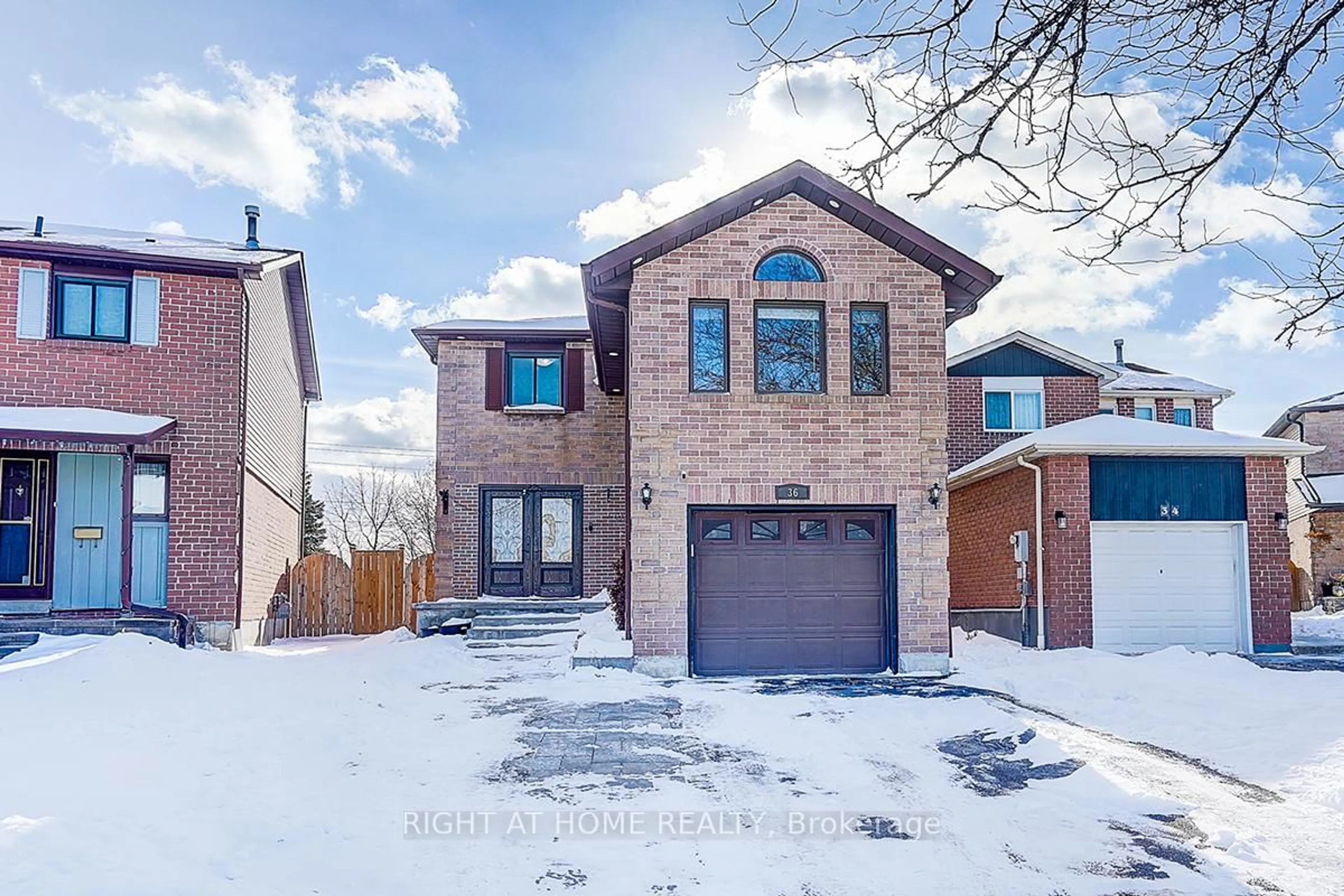 Home with brick exterior material, street for 36 Miles Dr, Ajax Ontario L1Z 1C6