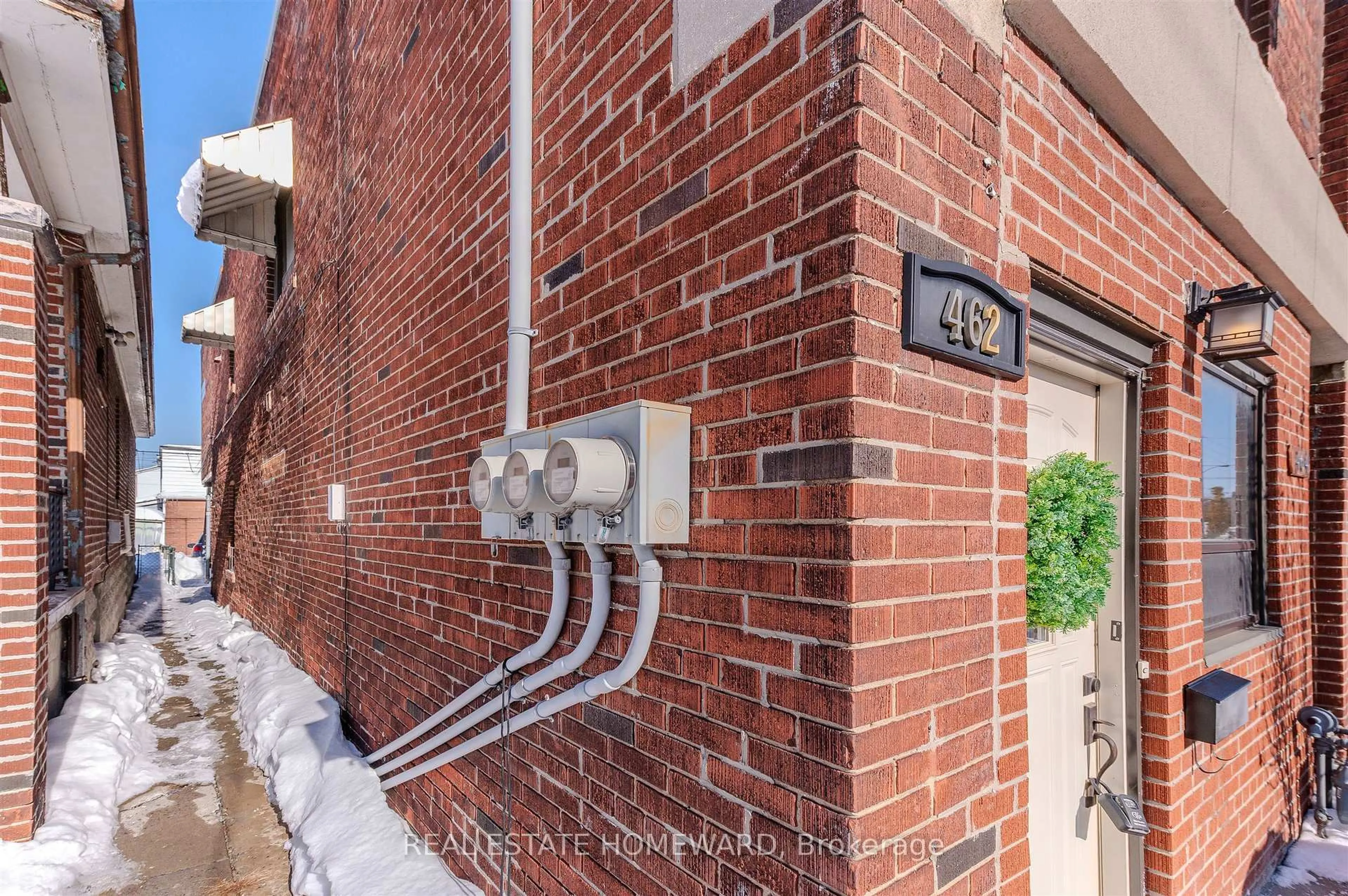 Home with brick exterior material, street for 462 & 464 Sammon Ave, Toronto Ontario M4J 2B2