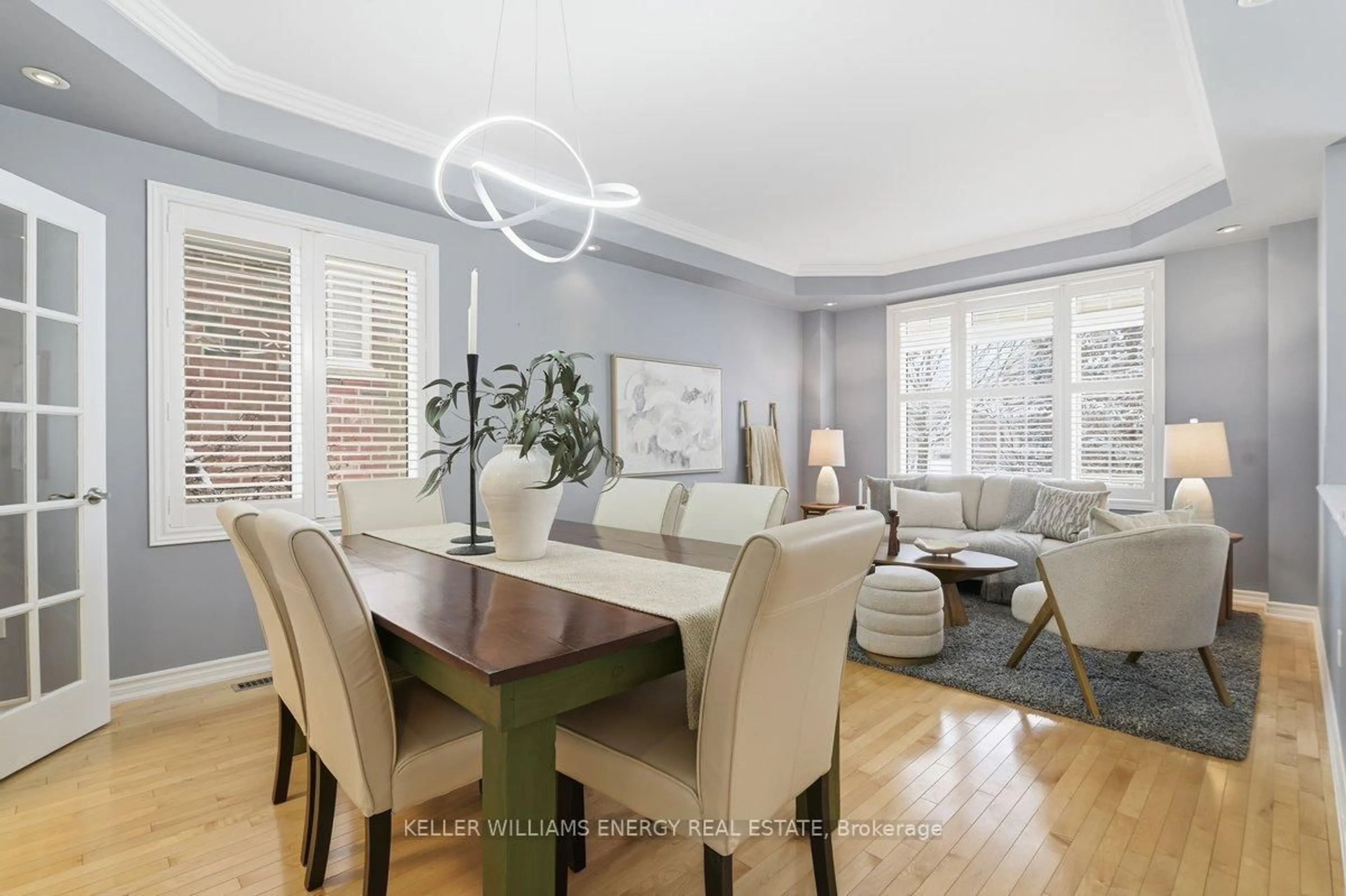 Dining room, wood/laminate floor for 12 Keeler Cres, Clarington Ontario L1C 0B9