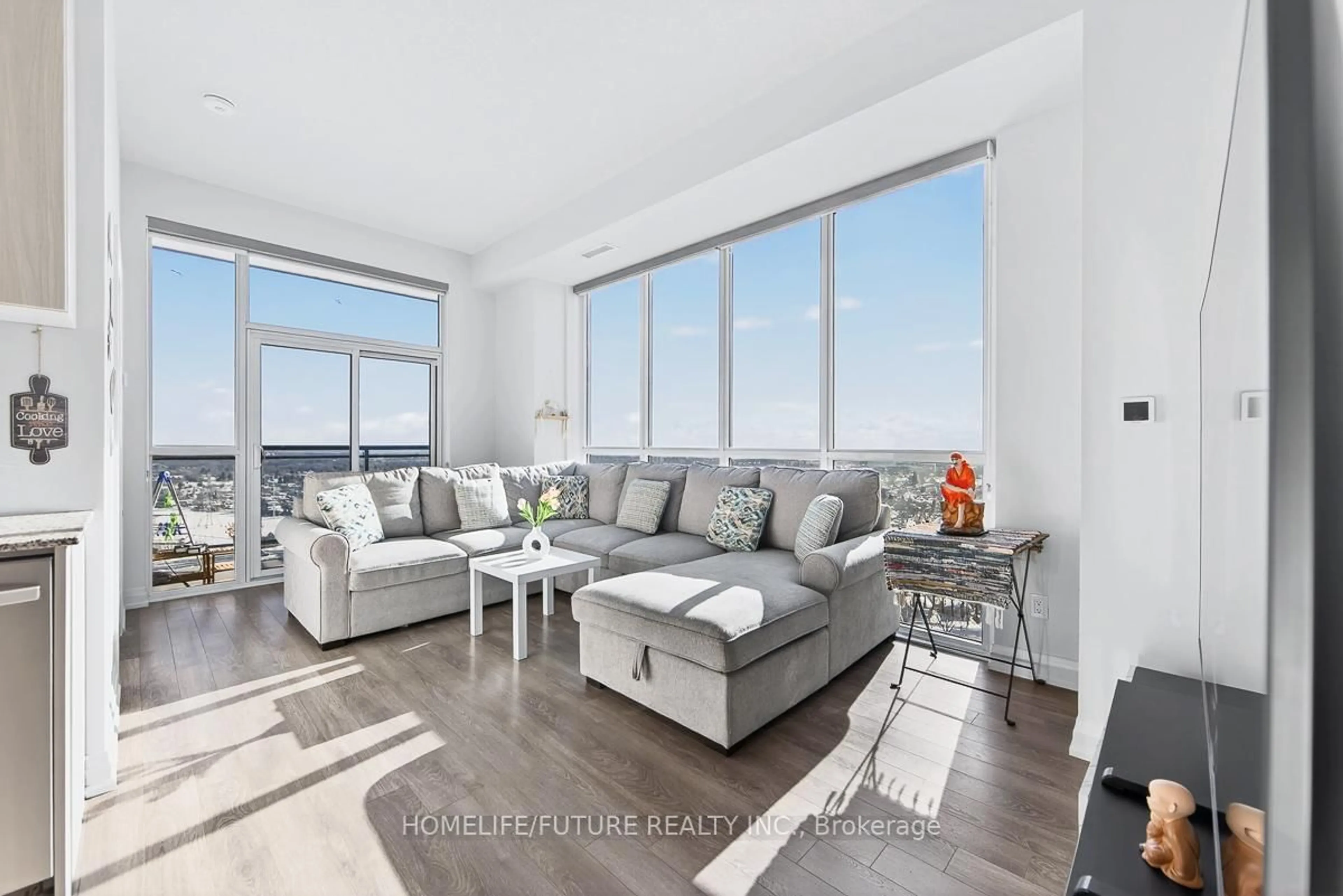 Living room with furniture, unknown for 20 Meadowglen Pl #2604, Toronto Ontario M1G 0A9