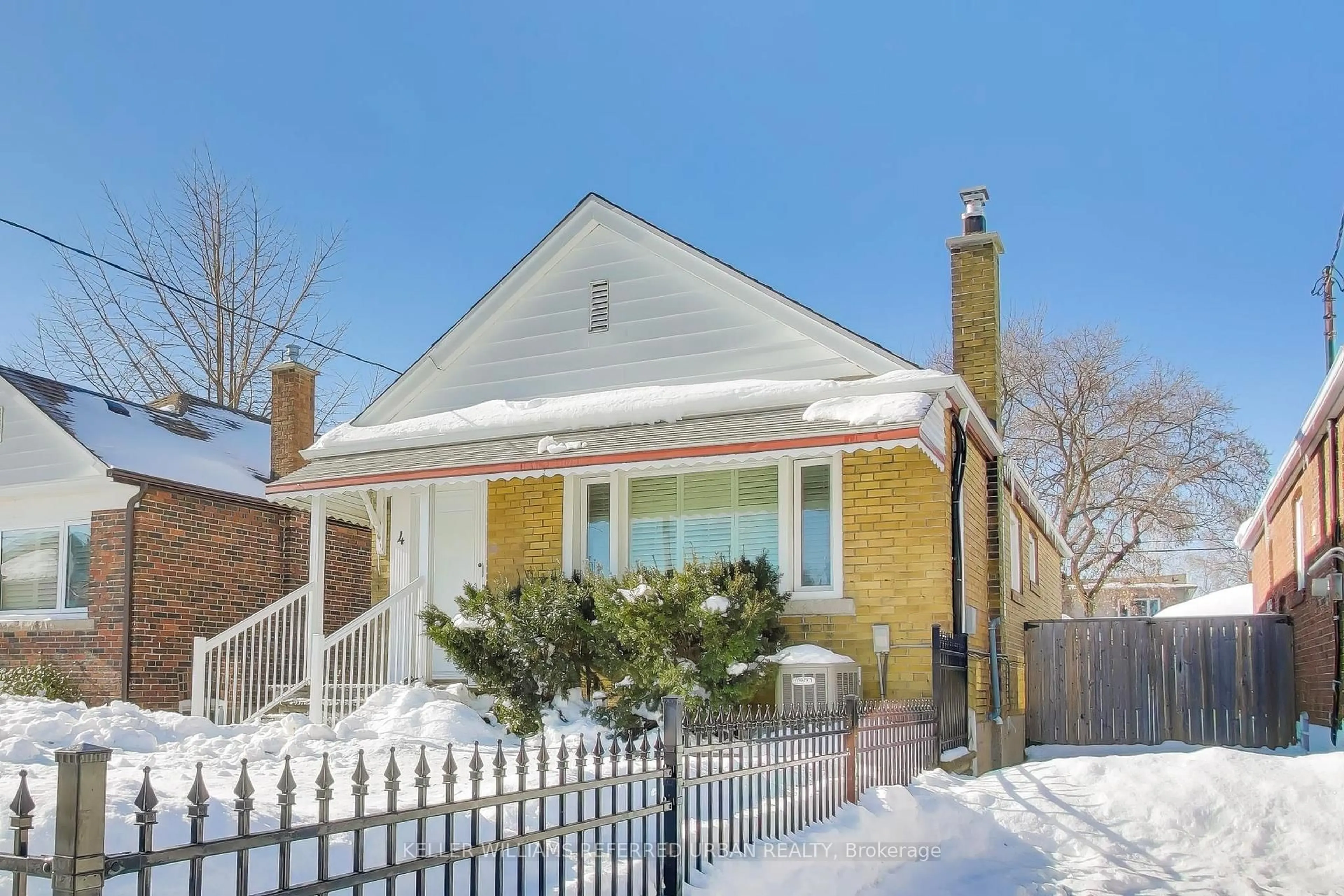 Home with brick exterior material, street for 4 Barfield Ave, Toronto Ontario M4J 4N5