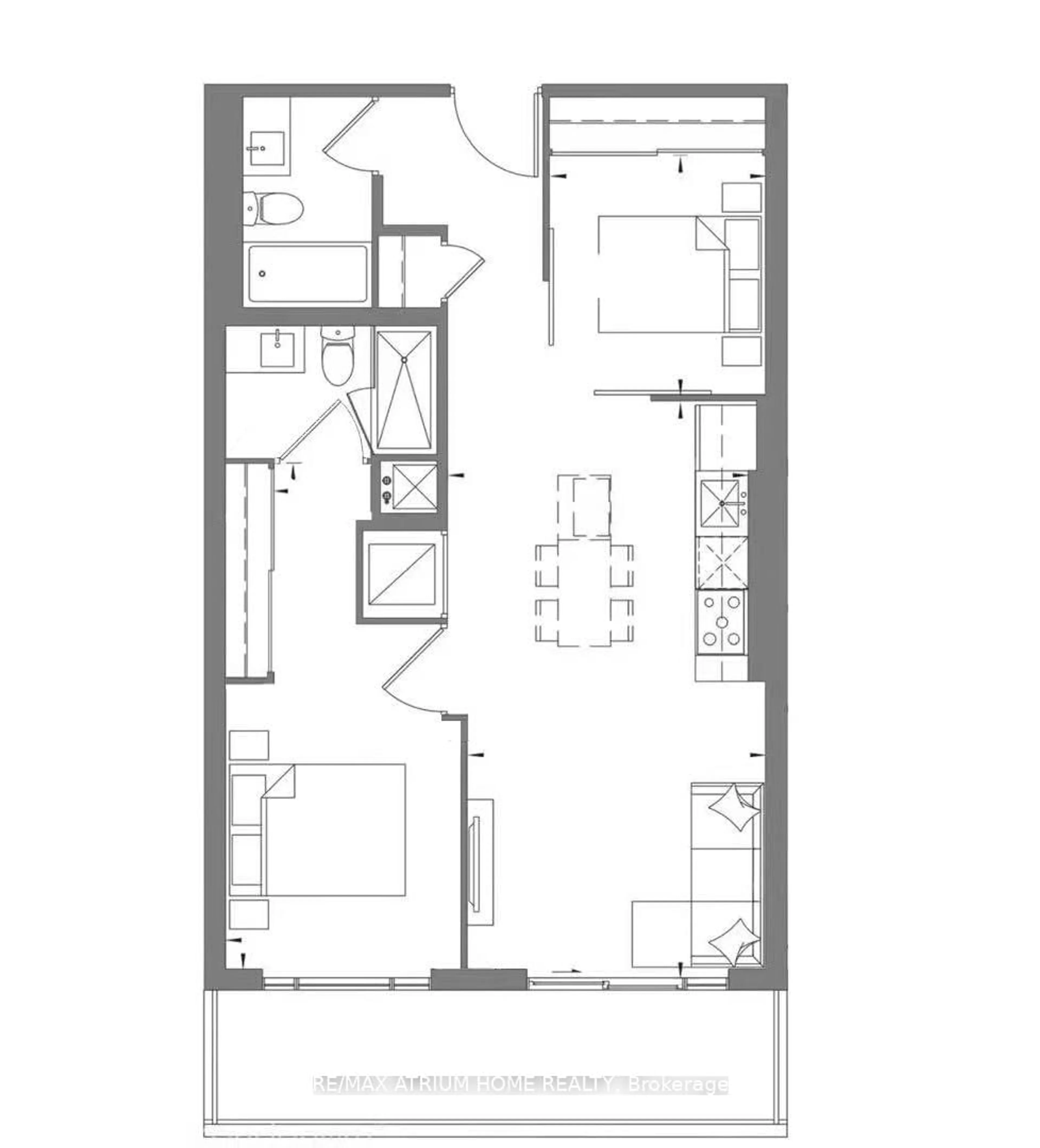 Floor plan for 2799 Kingston Rd #722, Toronto Ontario M1M 0E3