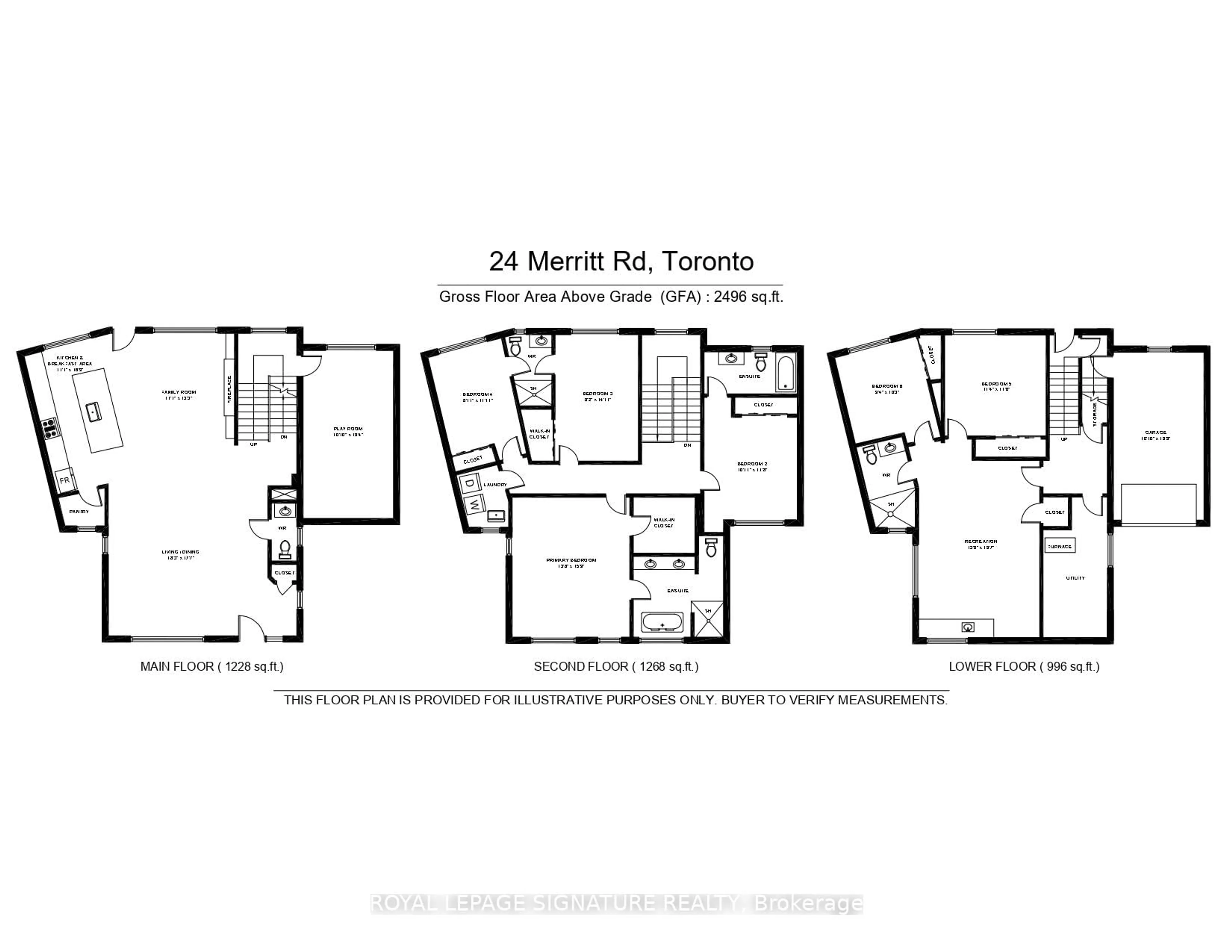 Floor plan for 24 Merritt Rd, Toronto Ontario M4B 3K5