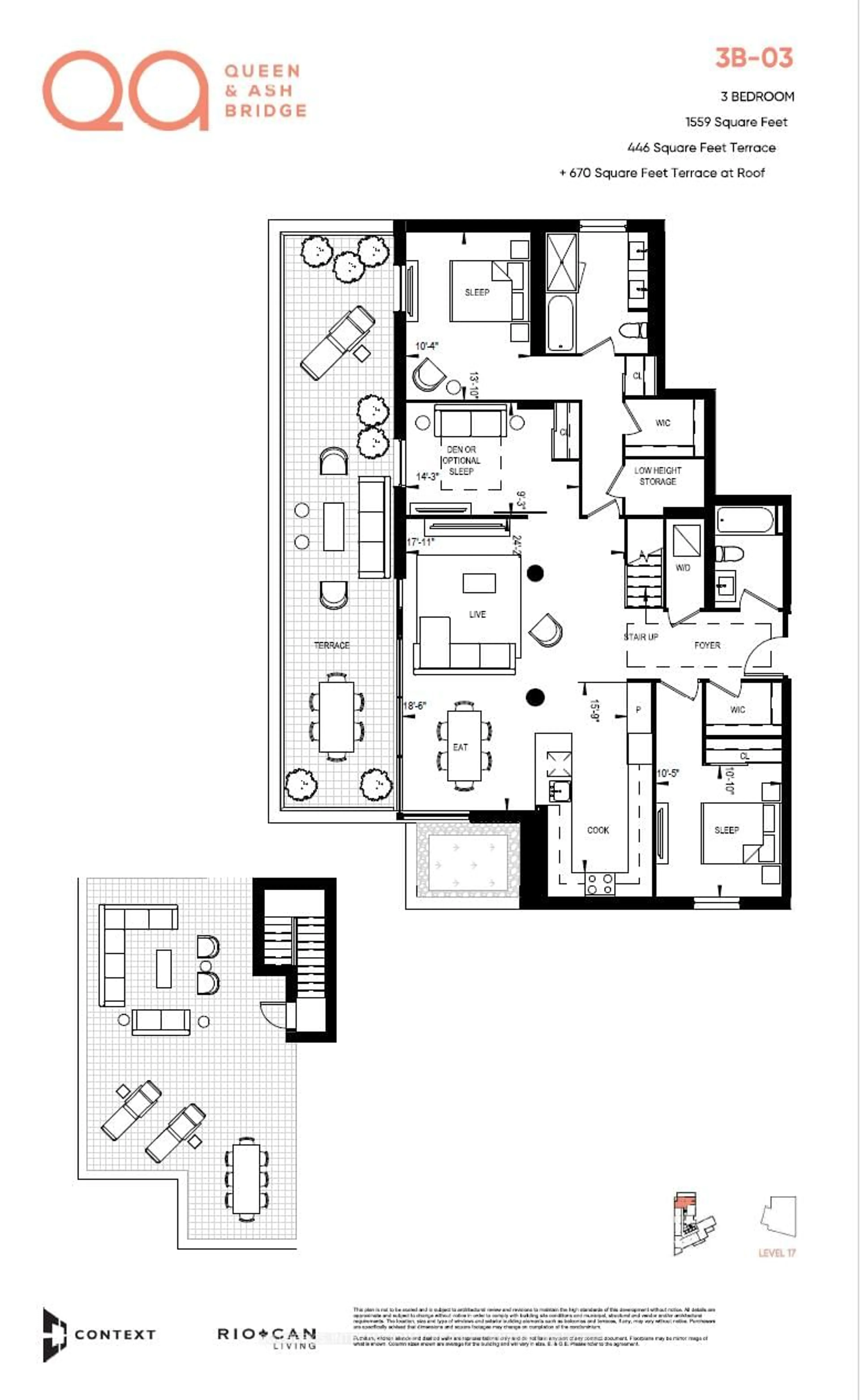 Floor plan for 1050 Eastern Ave #1704, Toronto Ontario M4L 0B7