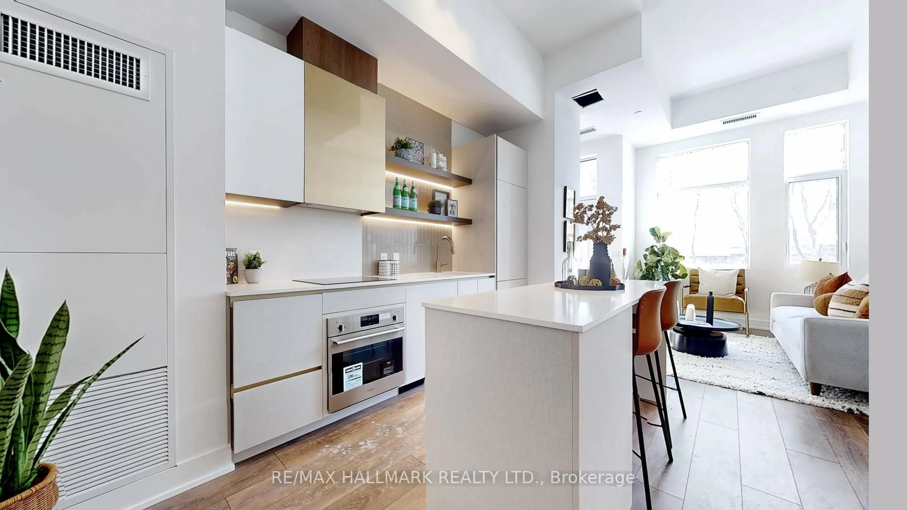 Open concept kitchen, unknown for 1285 Queen St #102, Toronto Ontario M4L 1C2