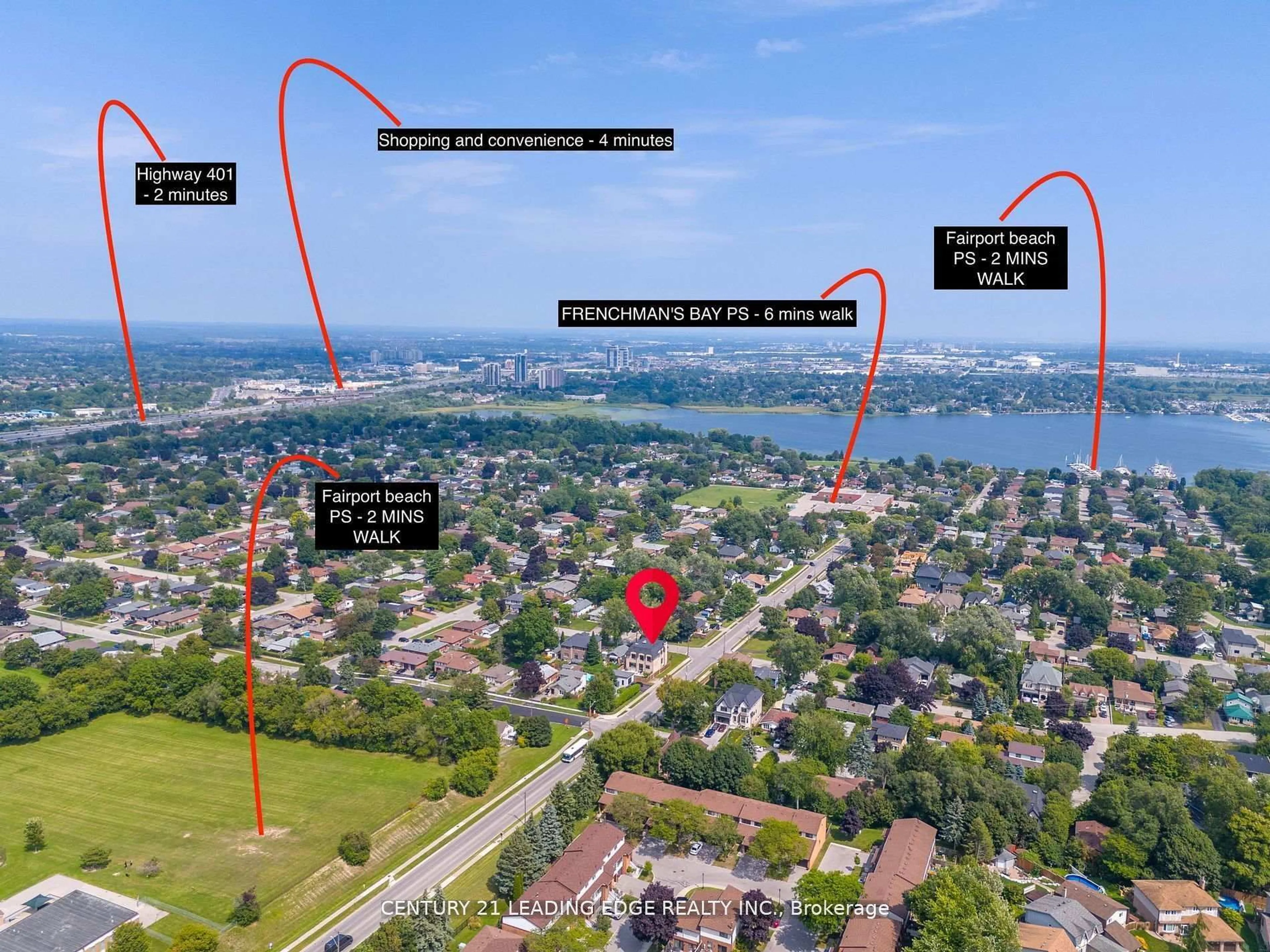 A pic from outside/outdoor area/front of a property/back of a property/a pic from drone, water/lake/river/ocean view for 736 Hillview Cres, Pickering Ontario L1W 2S1