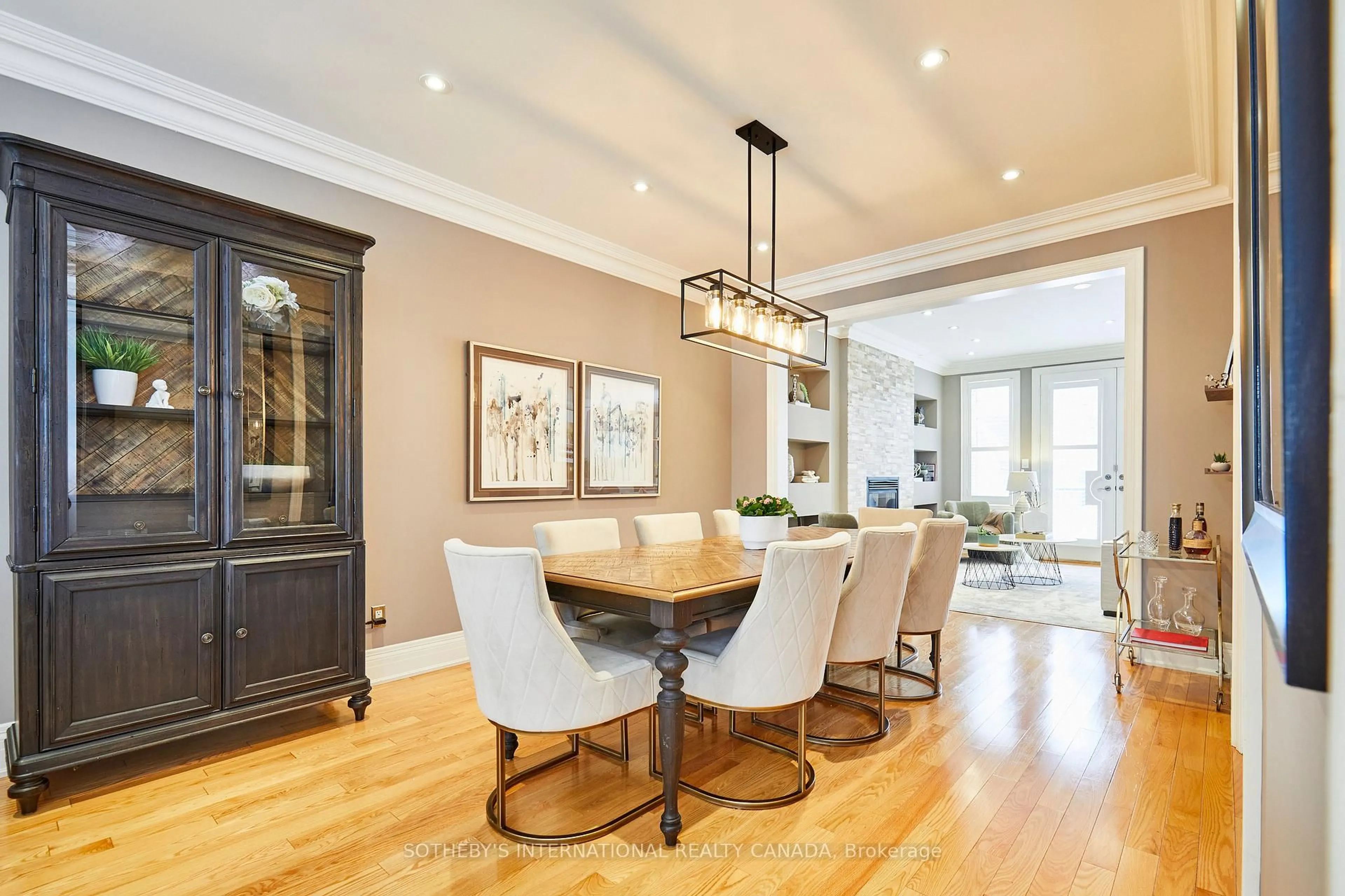 Dining room, wood/laminate floor for 64A Eastville Ave, Toronto Ontario M1M 2N9