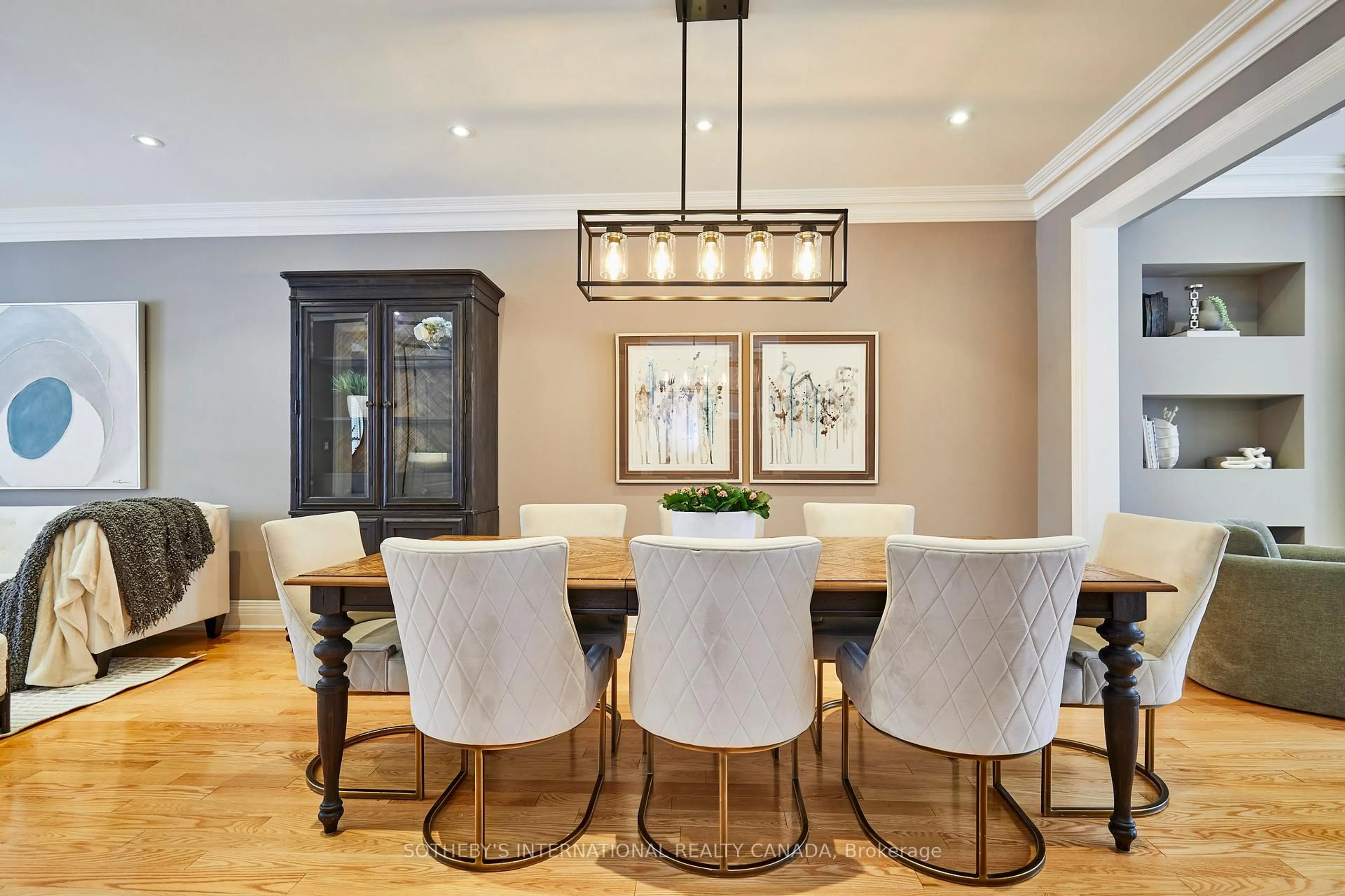 Dining room, wood/laminate floor for 64A Eastville Ave, Toronto Ontario M1M 2N9