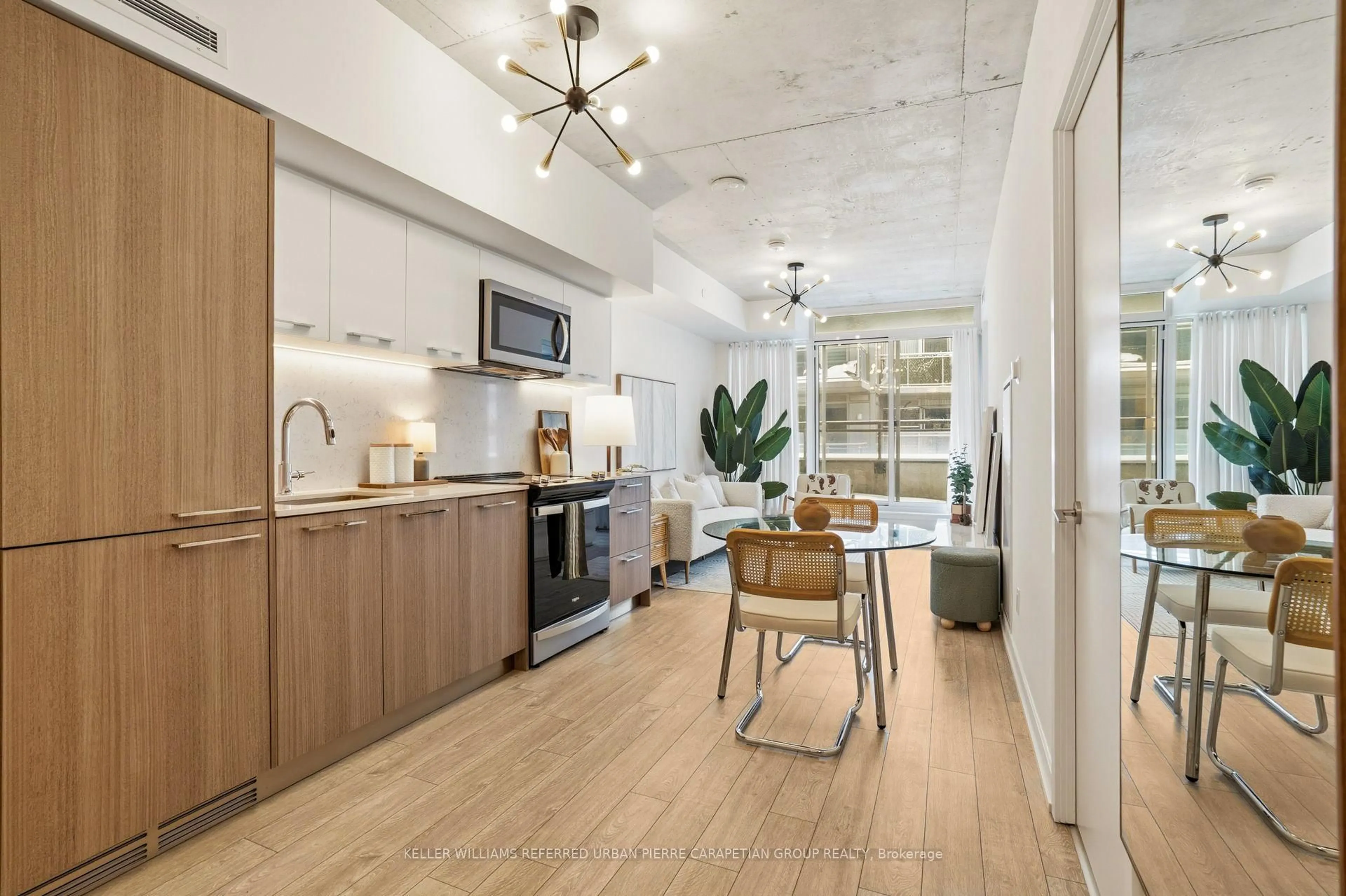 Open concept kitchen, unknown for 45 Baseball Pl #507, Toronto Ontario M4M 0H1