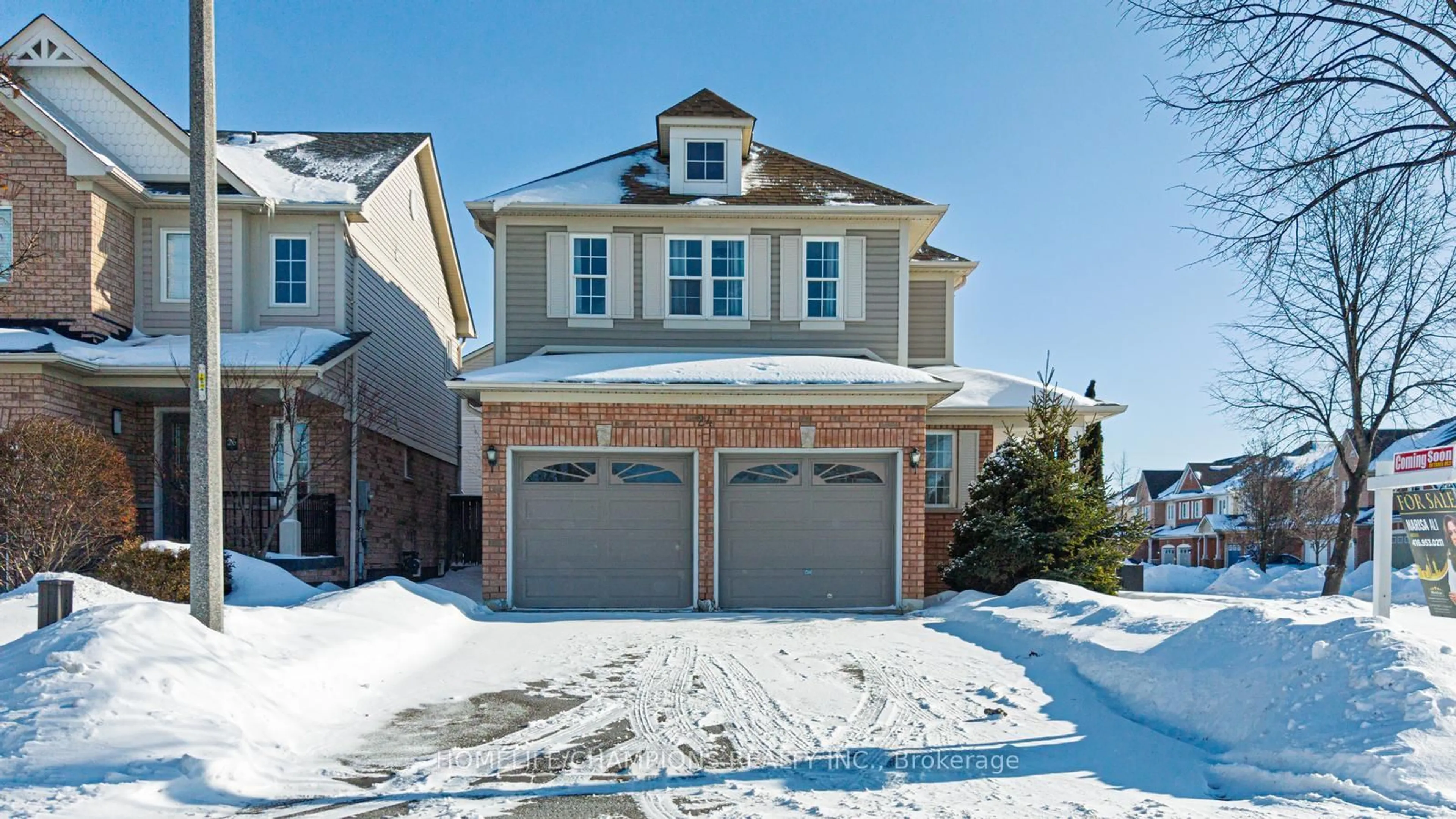 Home with brick exterior material, street for 24 Juneau Cres, Whitby Ontario L1R 3A3