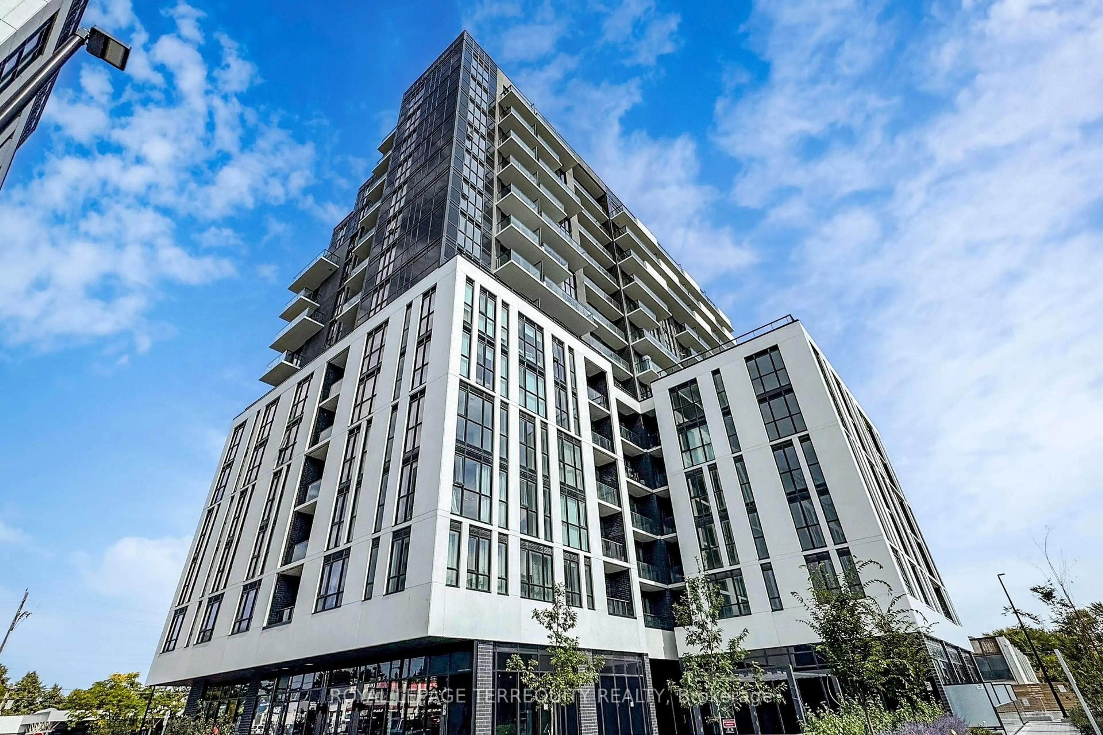 A pic from outside/outdoor area/front of a property/back of a property/a pic from drone, building for 3429 Sheppard Ave #605, Toronto Ontario M1T 0C2