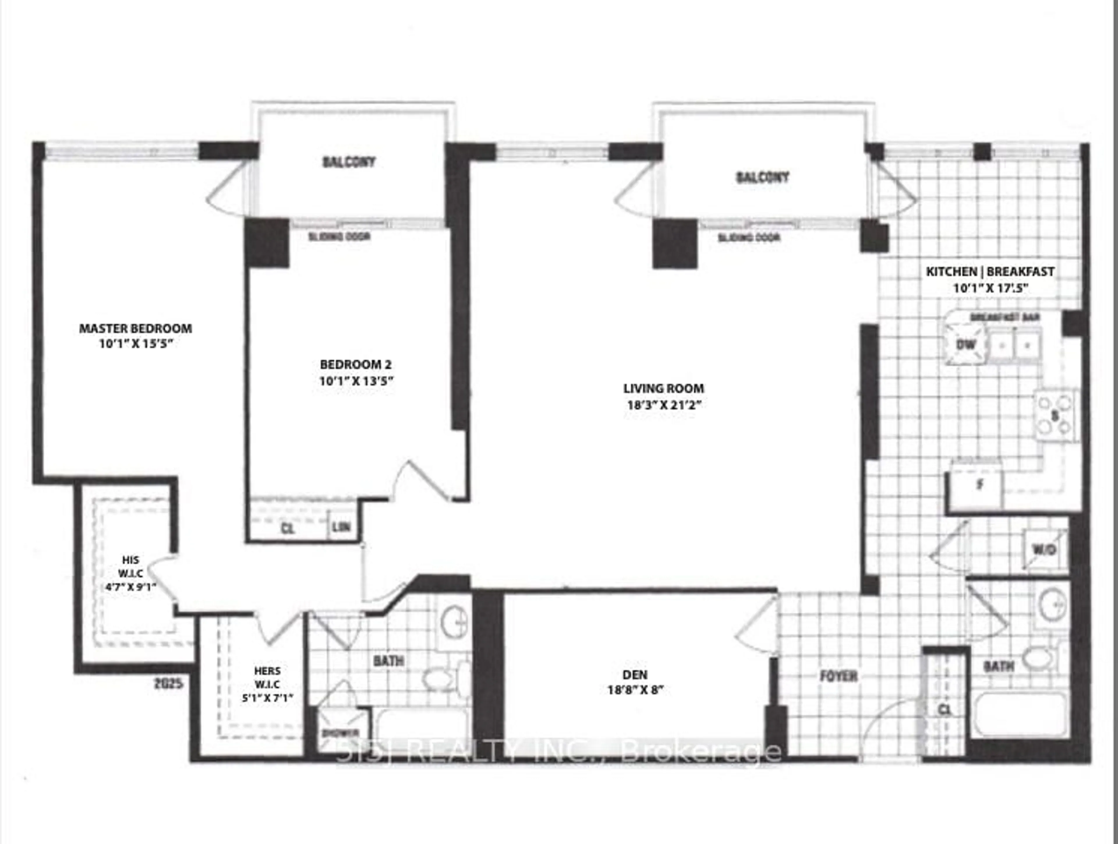 Floor plan for 88 Grangeway Ave #2906, Toronto Ontario M1H 0A2