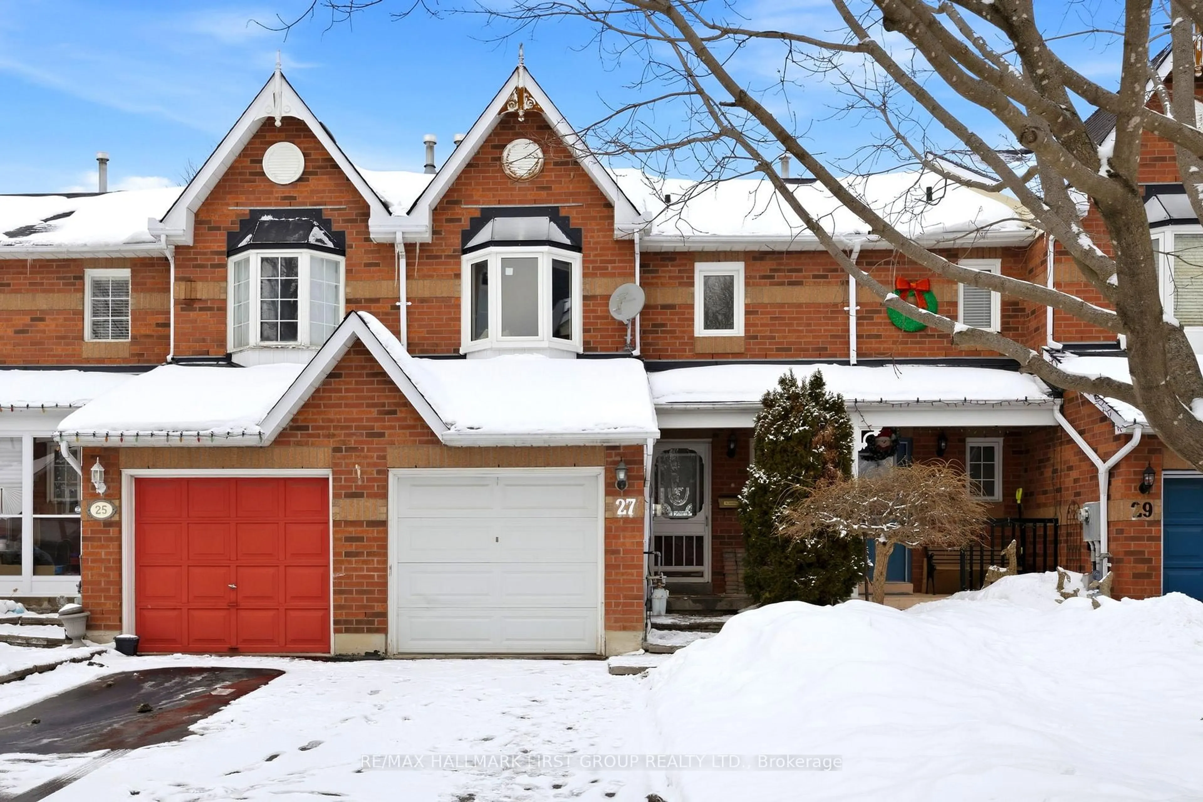 Home with brick exterior material, street for 27 Mccullock Cres, Ajax Ontario L1T 3X1