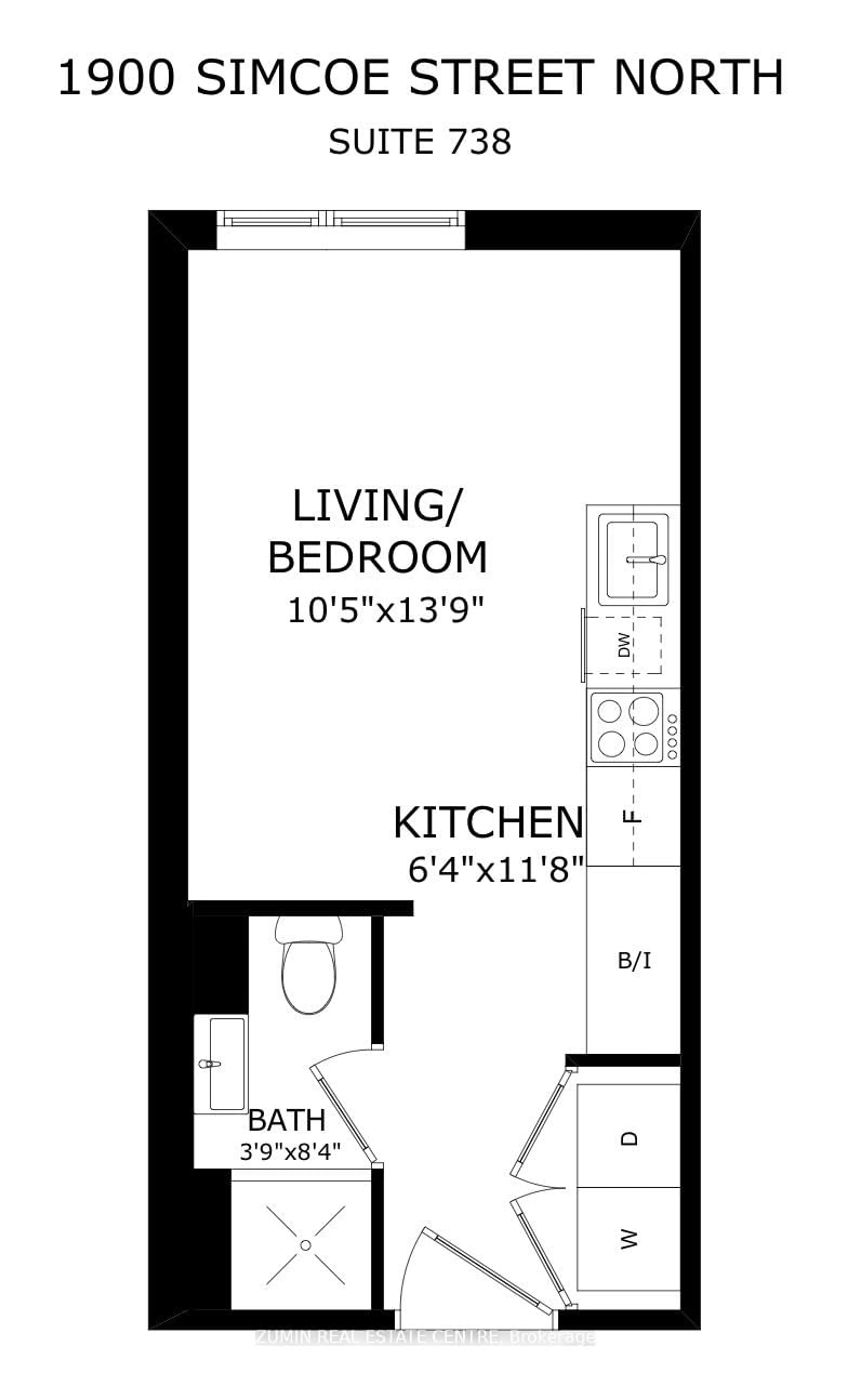 Floor plan for 1900 SIMCOE St #738, Oshawa Ontario L1G 0C1