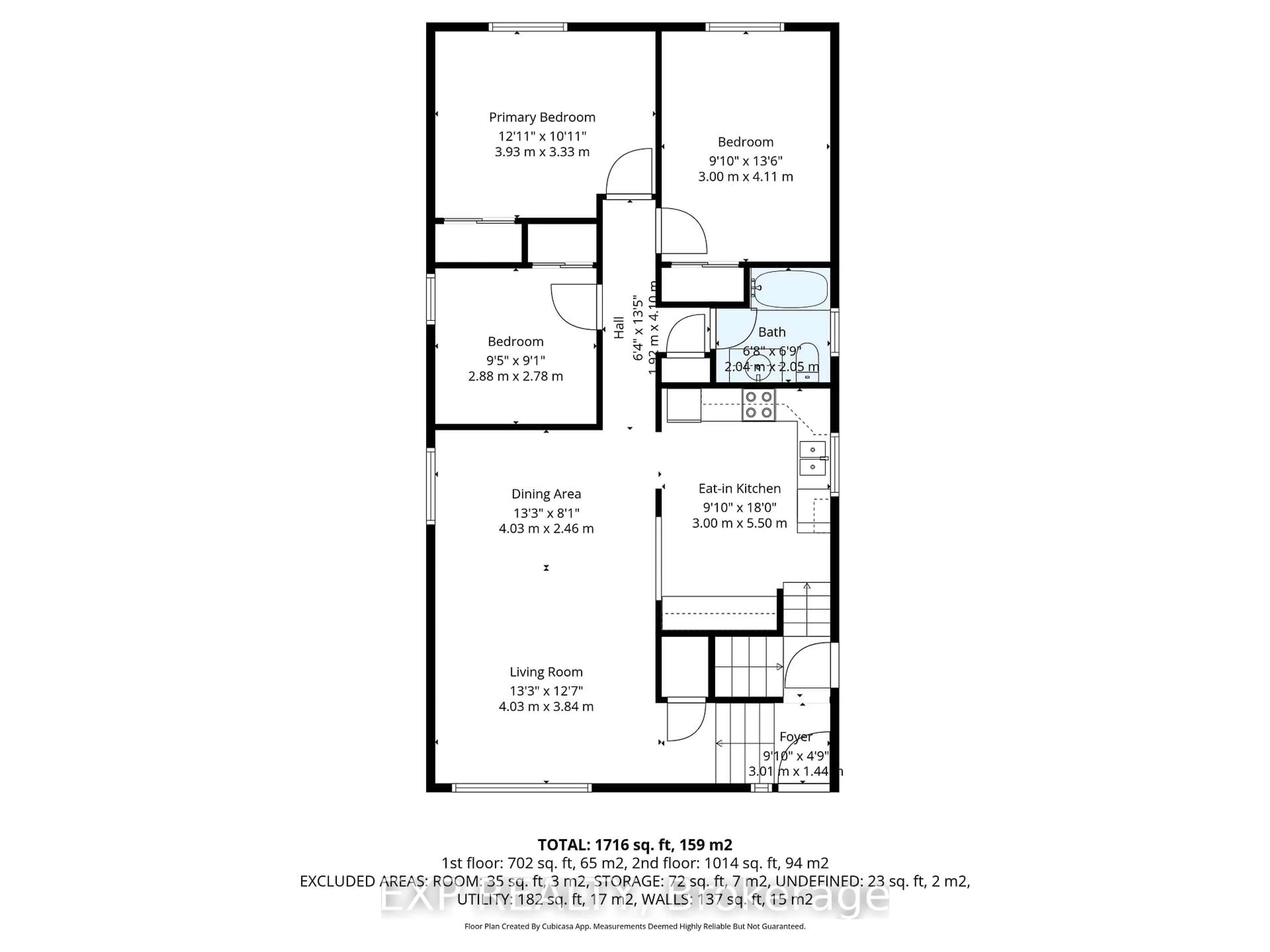 Floor plan for 40 Medina Cres, Toronto Ontario M1K 4B7