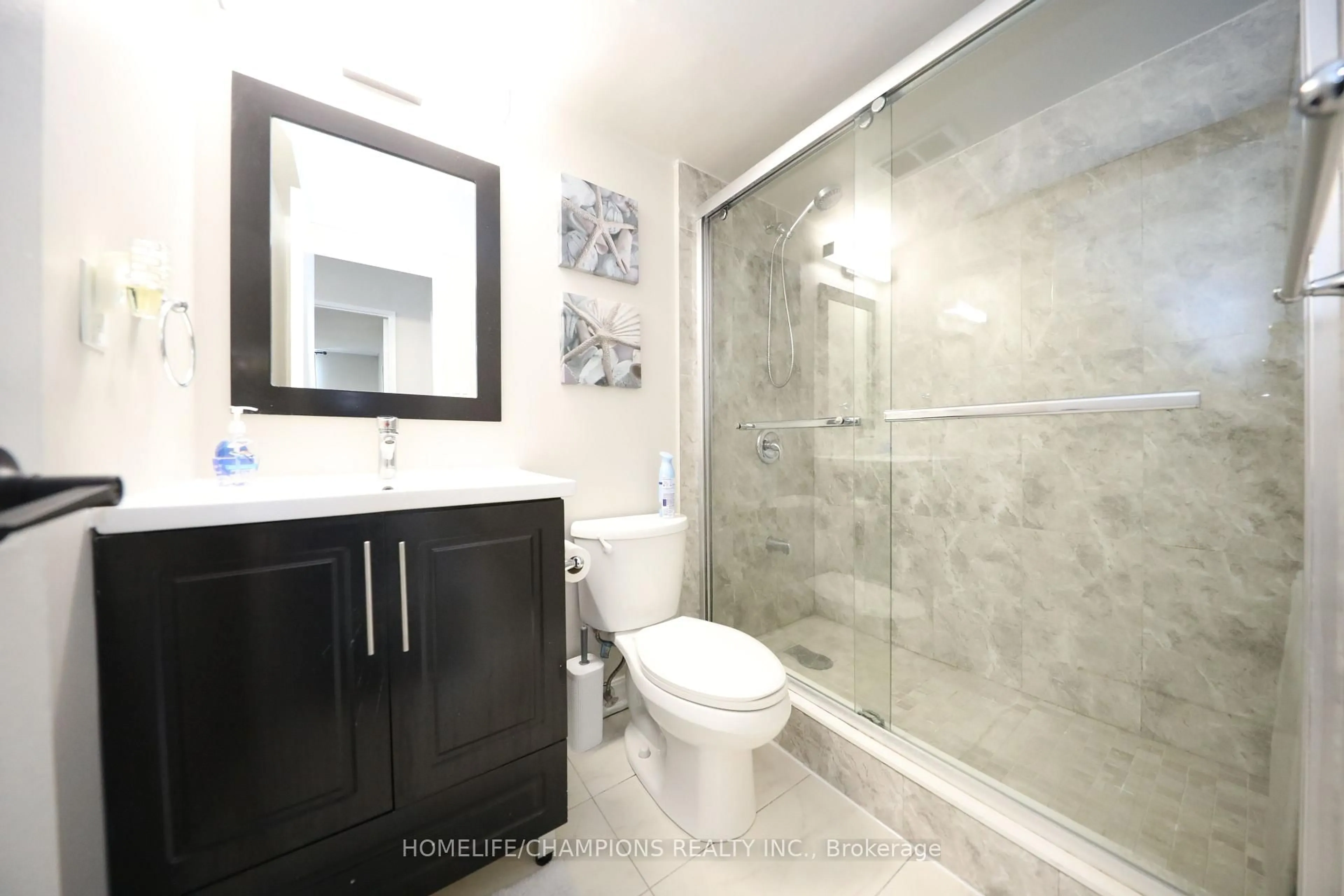 Standard bathroom, ceramic/tile floor for 100 Prudential Dr #104, Toronto Ontario M1P 4V4