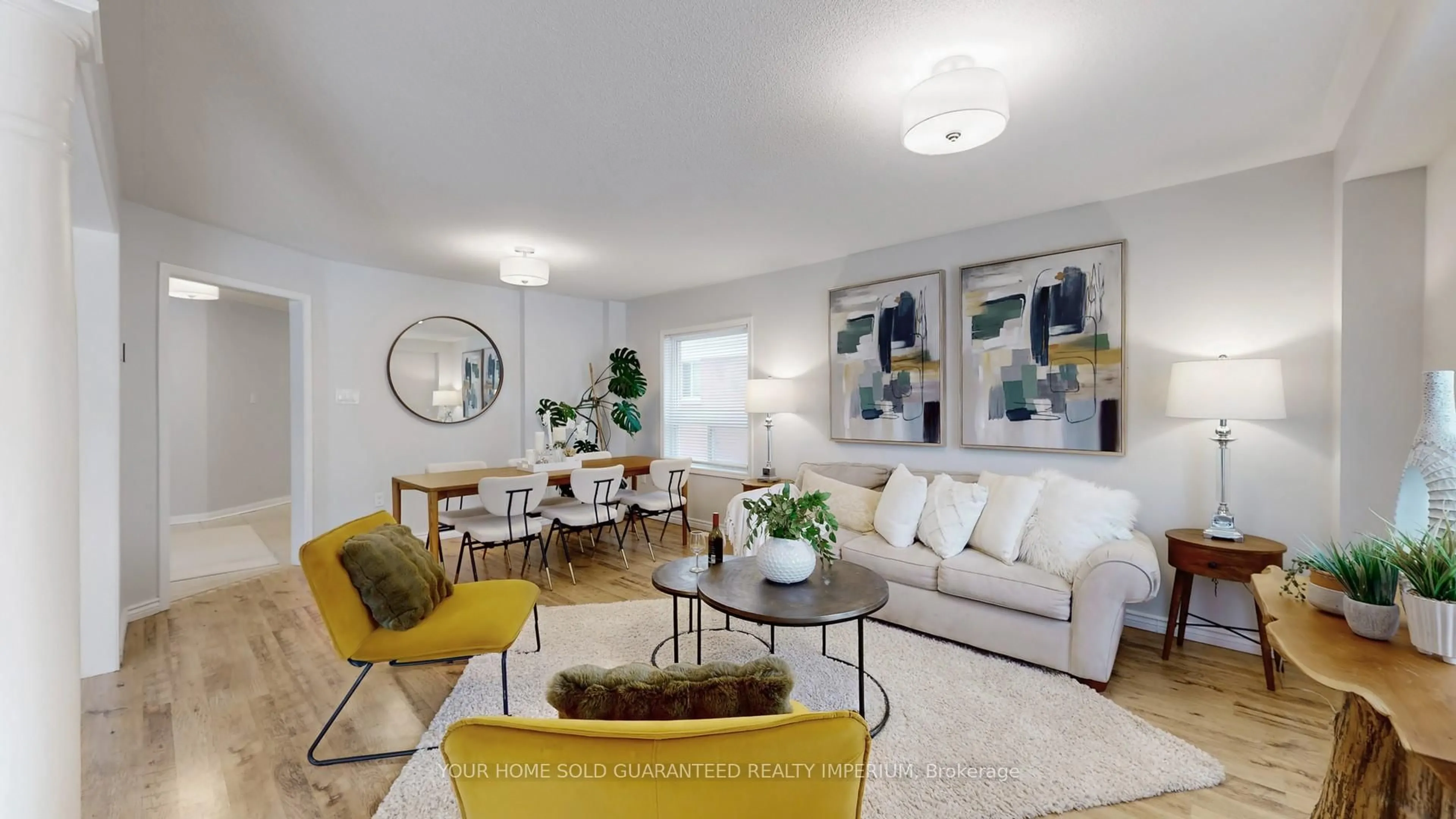 Living room with furniture, unknown for 27 Lazio St, Whitby Ontario L1R 3A3