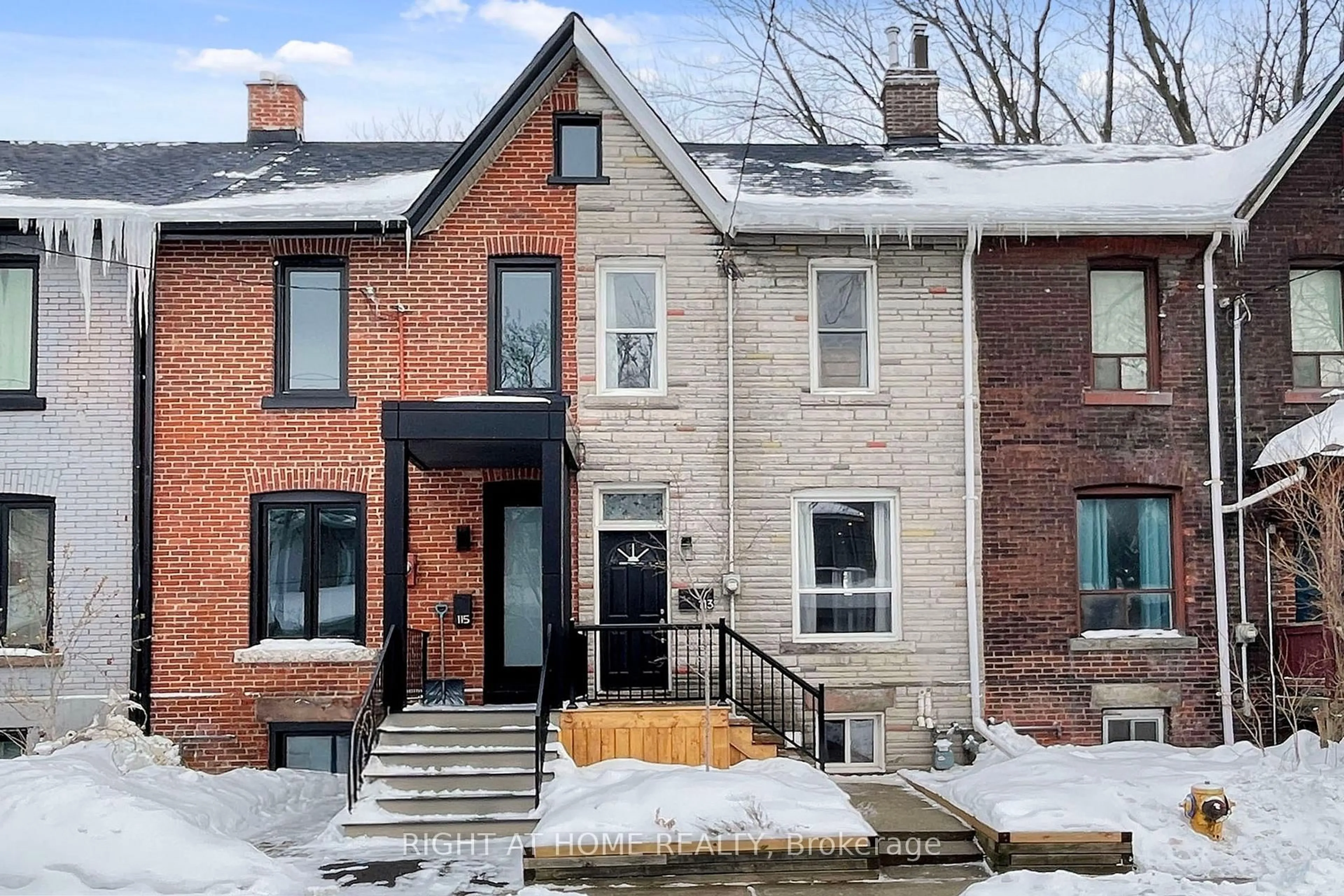 Home with brick exterior material, street for 113 Logan Ave, Toronto Ontario M4M 2M9