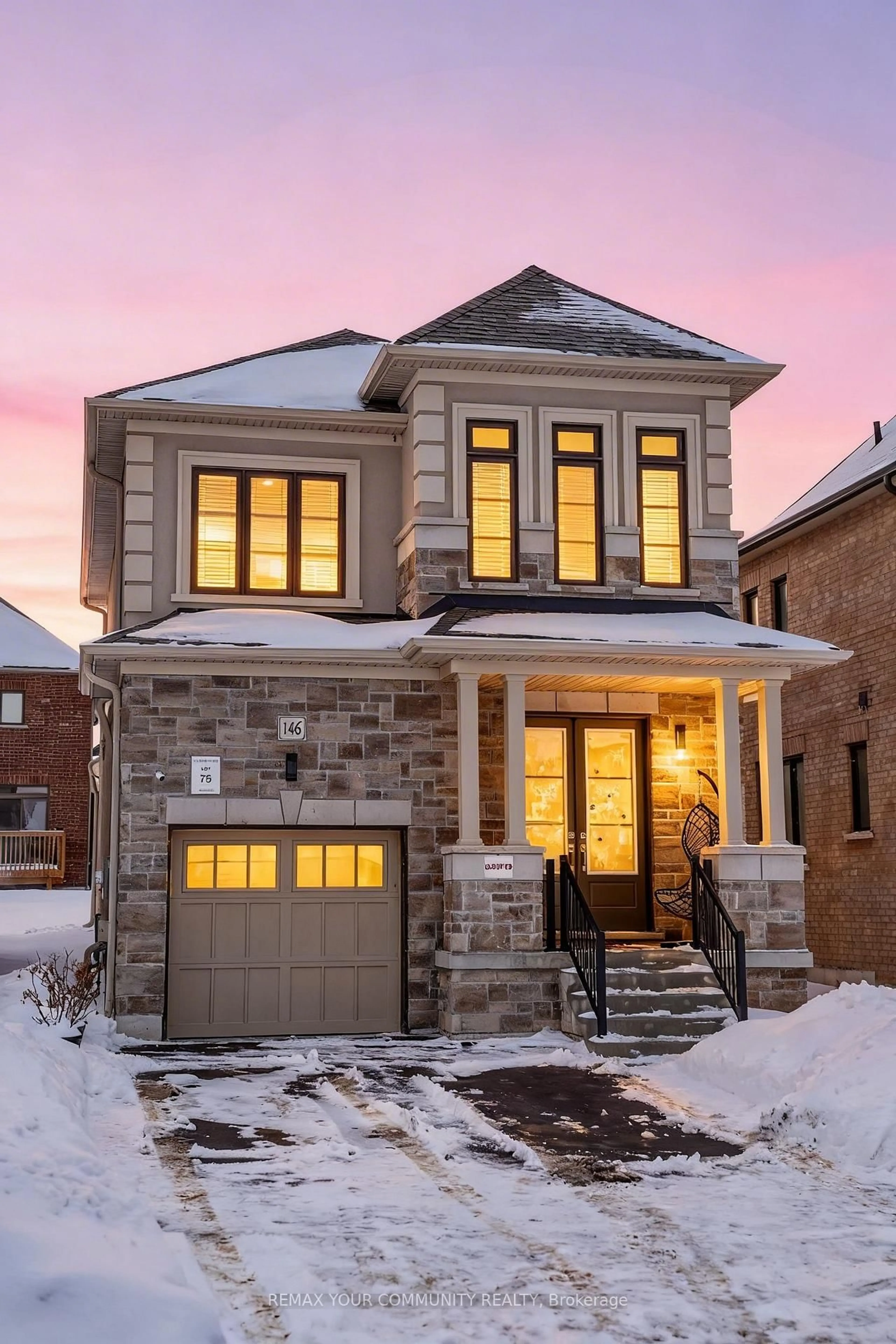 Home with brick exterior material, street for 146 Flood Ave, Clarington Ontario L1B 0W6