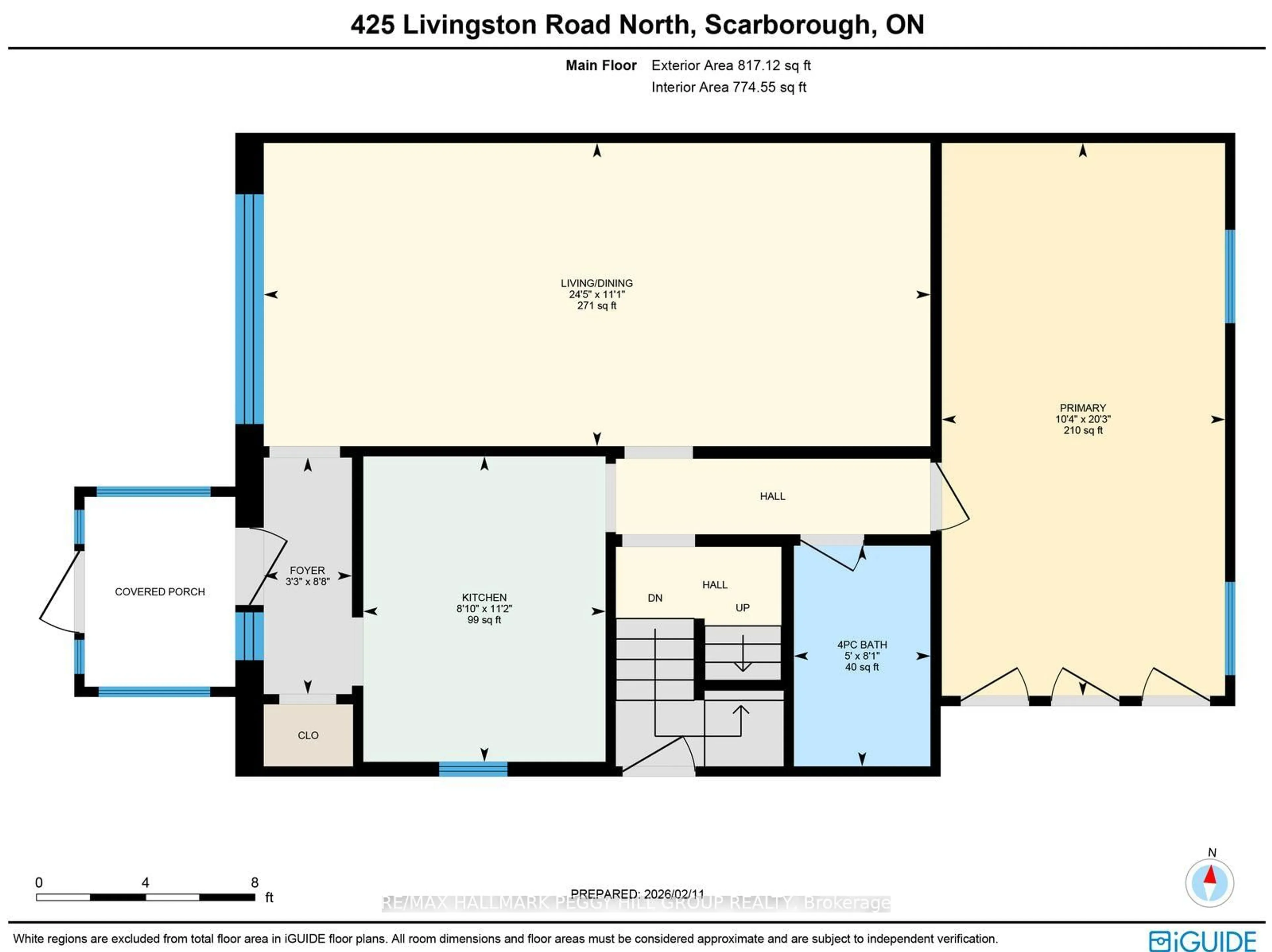 Floor plan for 425 Livingston Rd, Toronto Ontario M1E 1M5