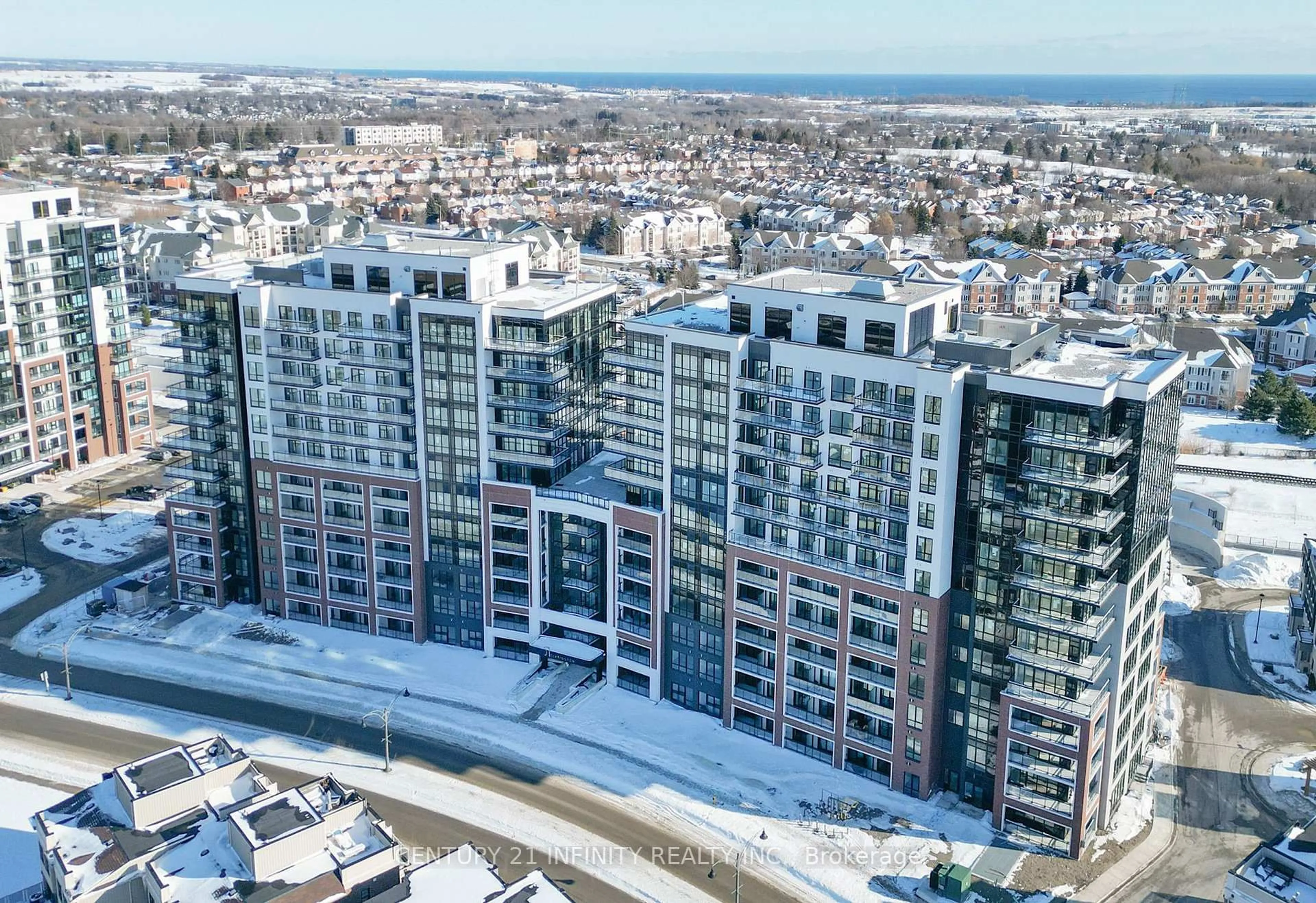 A pic from outside/outdoor area/front of a property/back of a property/a pic from drone, city buildings view from balcony for 51 Clarington Blvd #218, Clarington Ontario L1C 7J8
