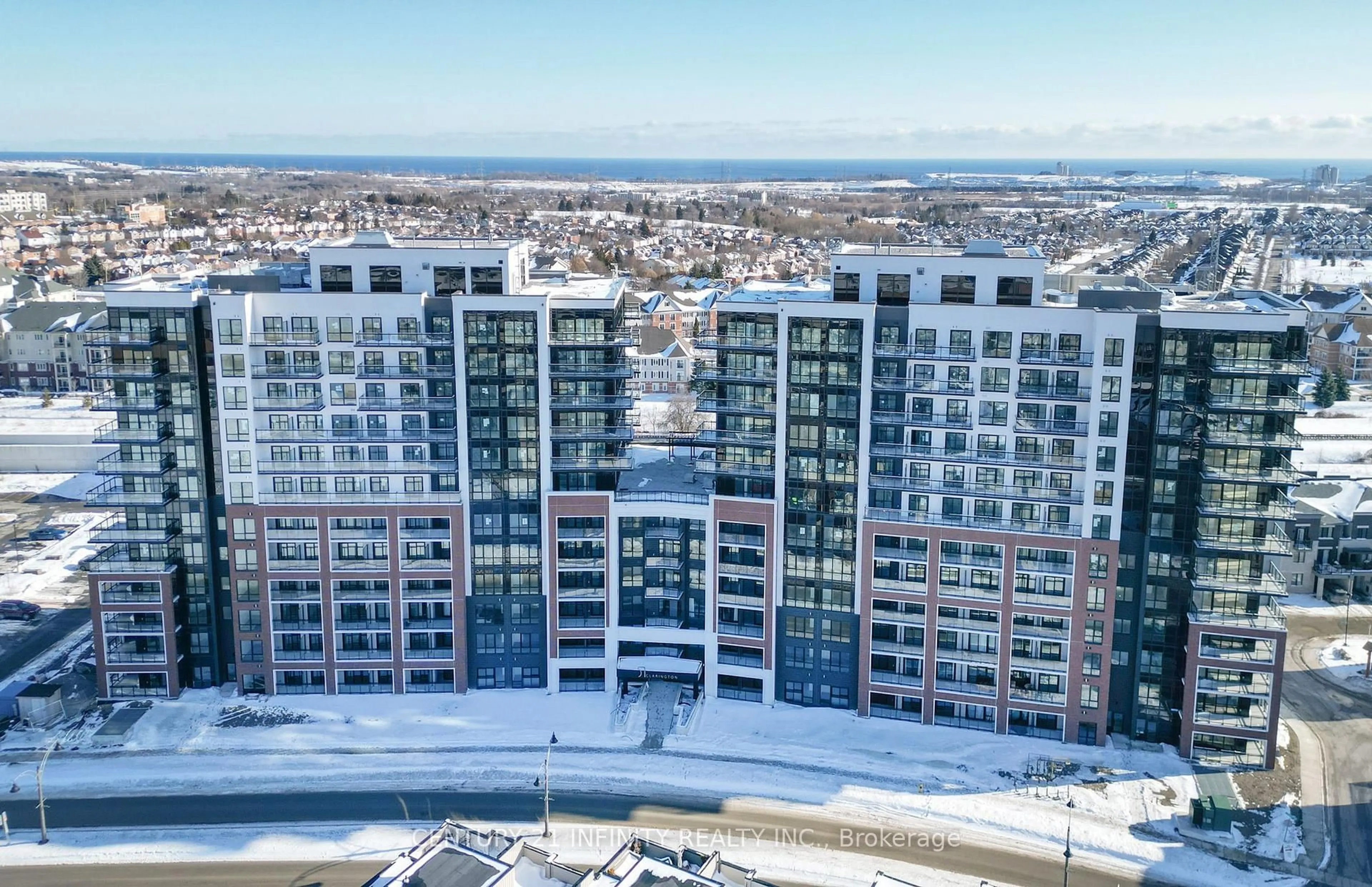 A pic from outside/outdoor area/front of a property/back of a property/a pic from drone, city buildings view from balcony for 51 Clarington Blvd #218, Clarington Ontario L1C 7J8