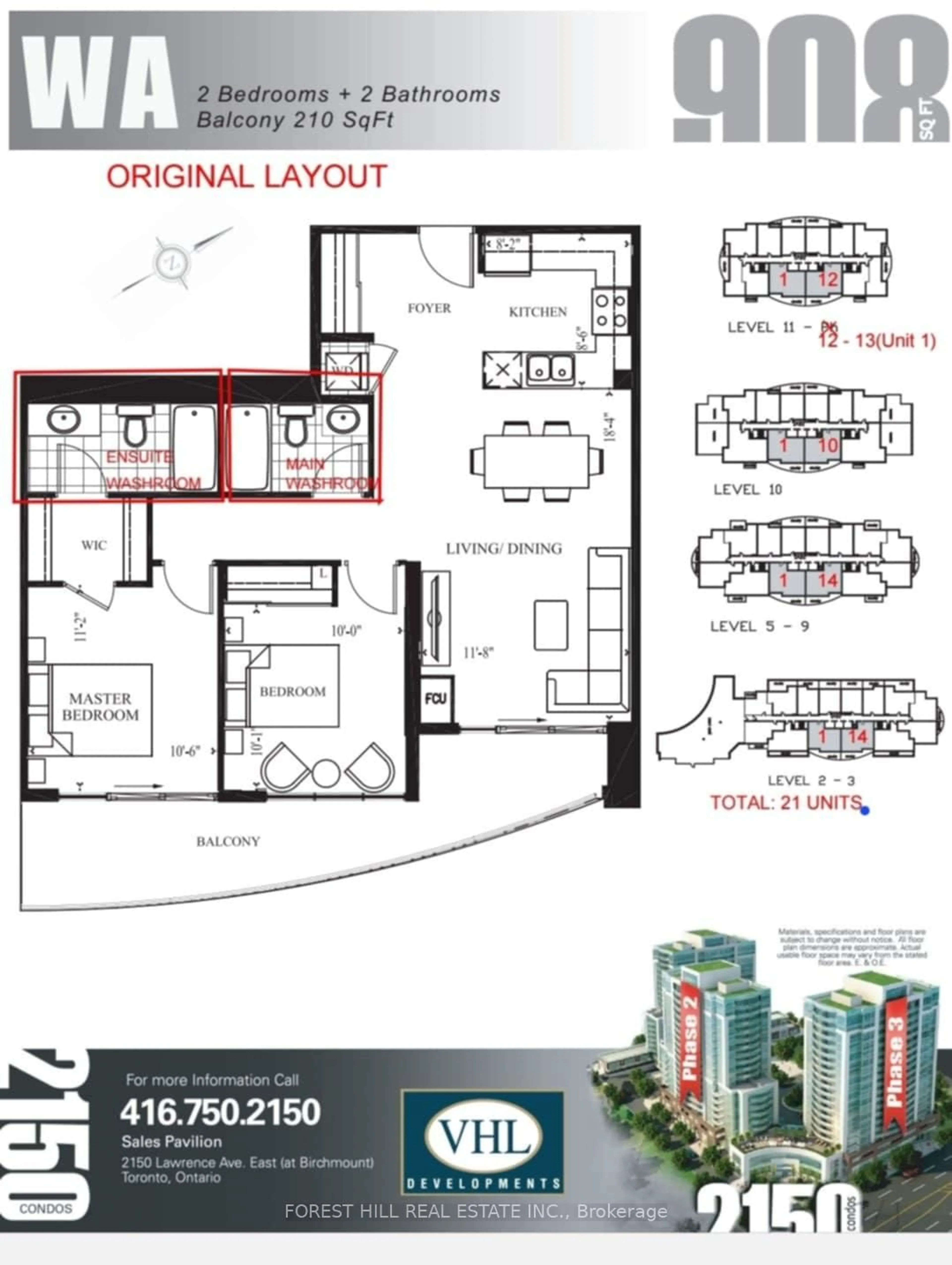 Floor plan for 2150 Lawrence Ave #701, Toronto Ontario M1R 3A7