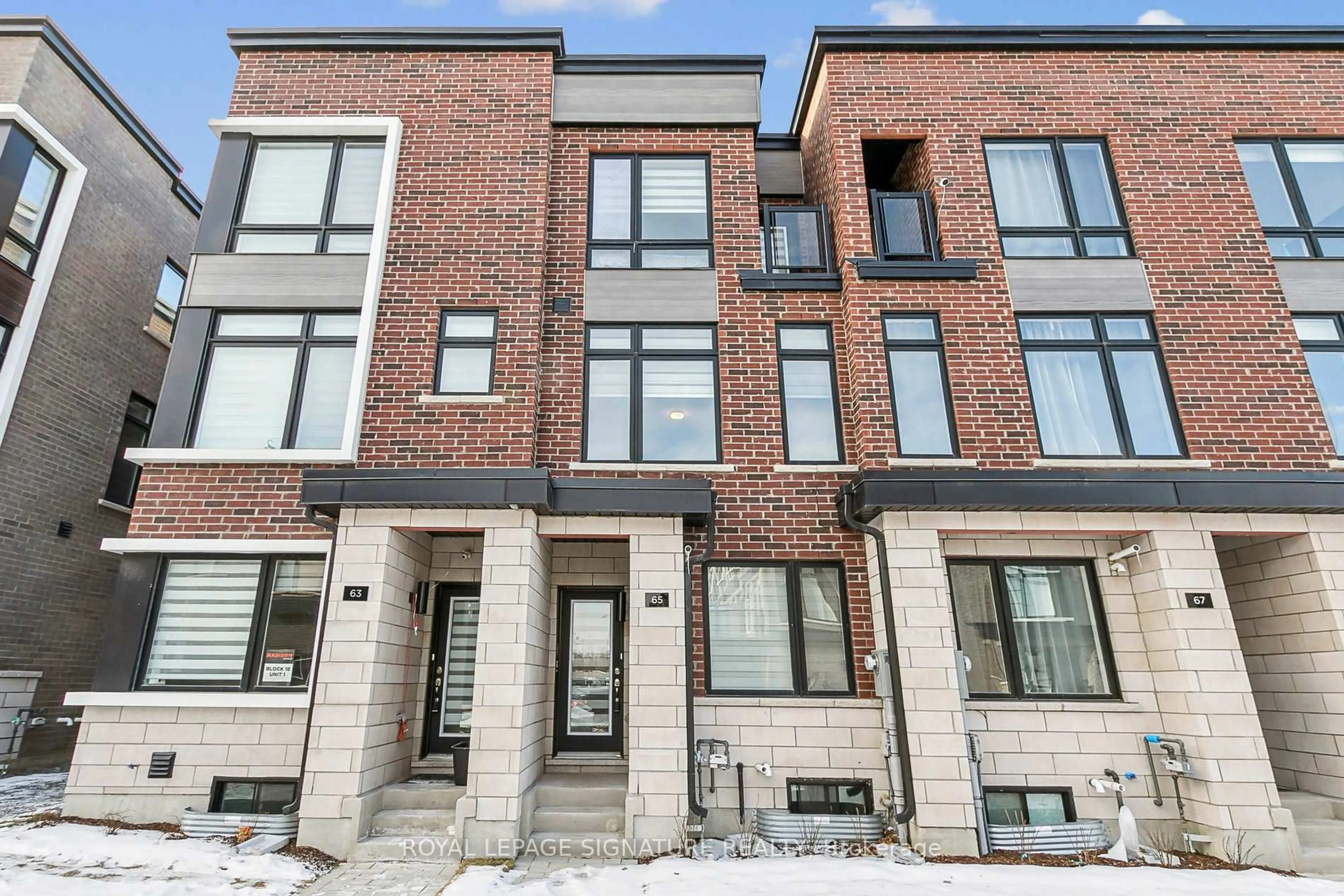 Home with brick exterior material, street for 65 Akil Thomas Gdns, Toronto Ontario M1P 3C1