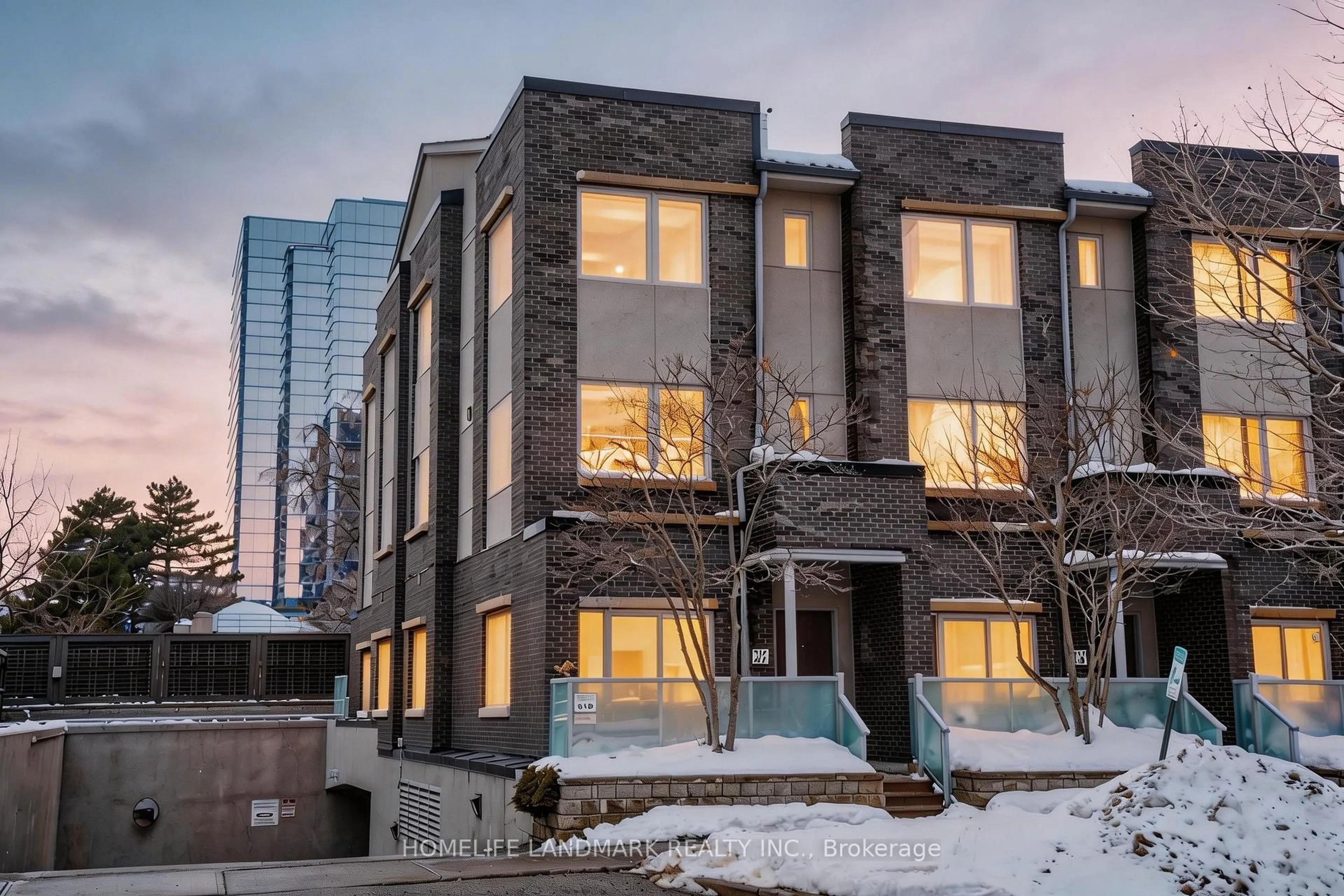 Home with brick exterior material, building for 315 Village Green Sq #Th47, Toronto Ontario M1S 0L2
