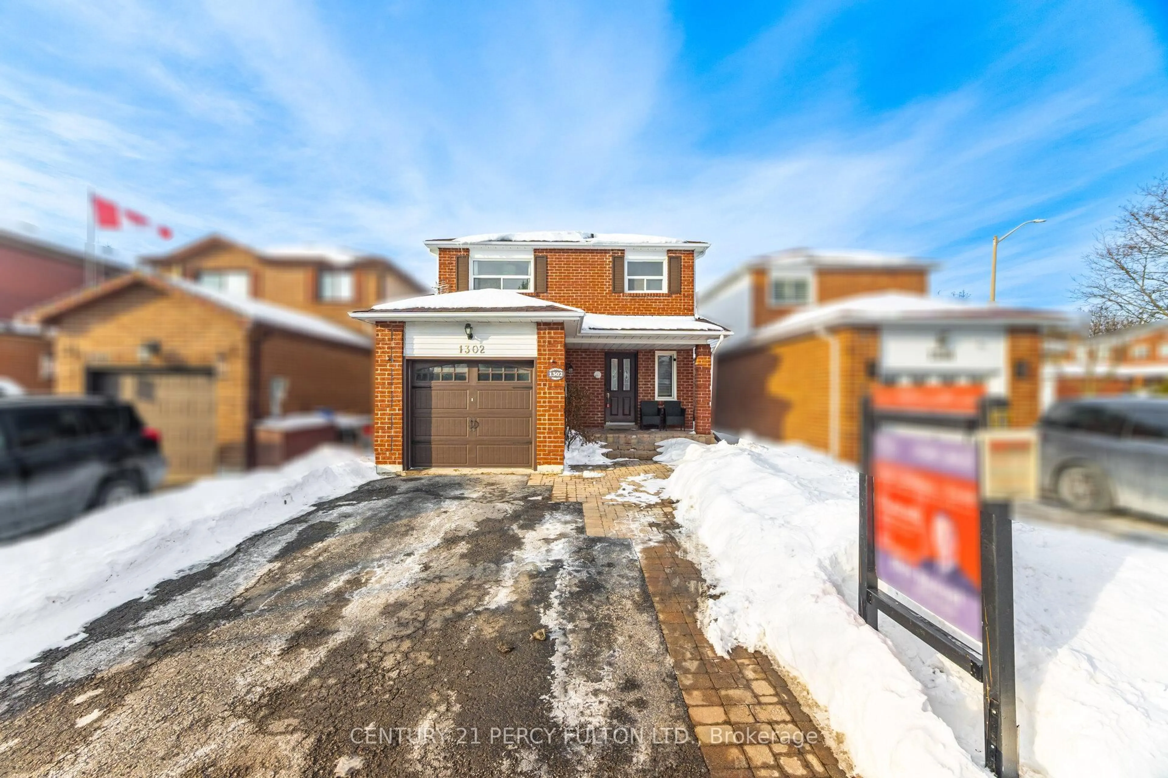 Home with brick exterior material, street for 1302 Ferncliff Circ, Pickering Ontario L1X 1W7