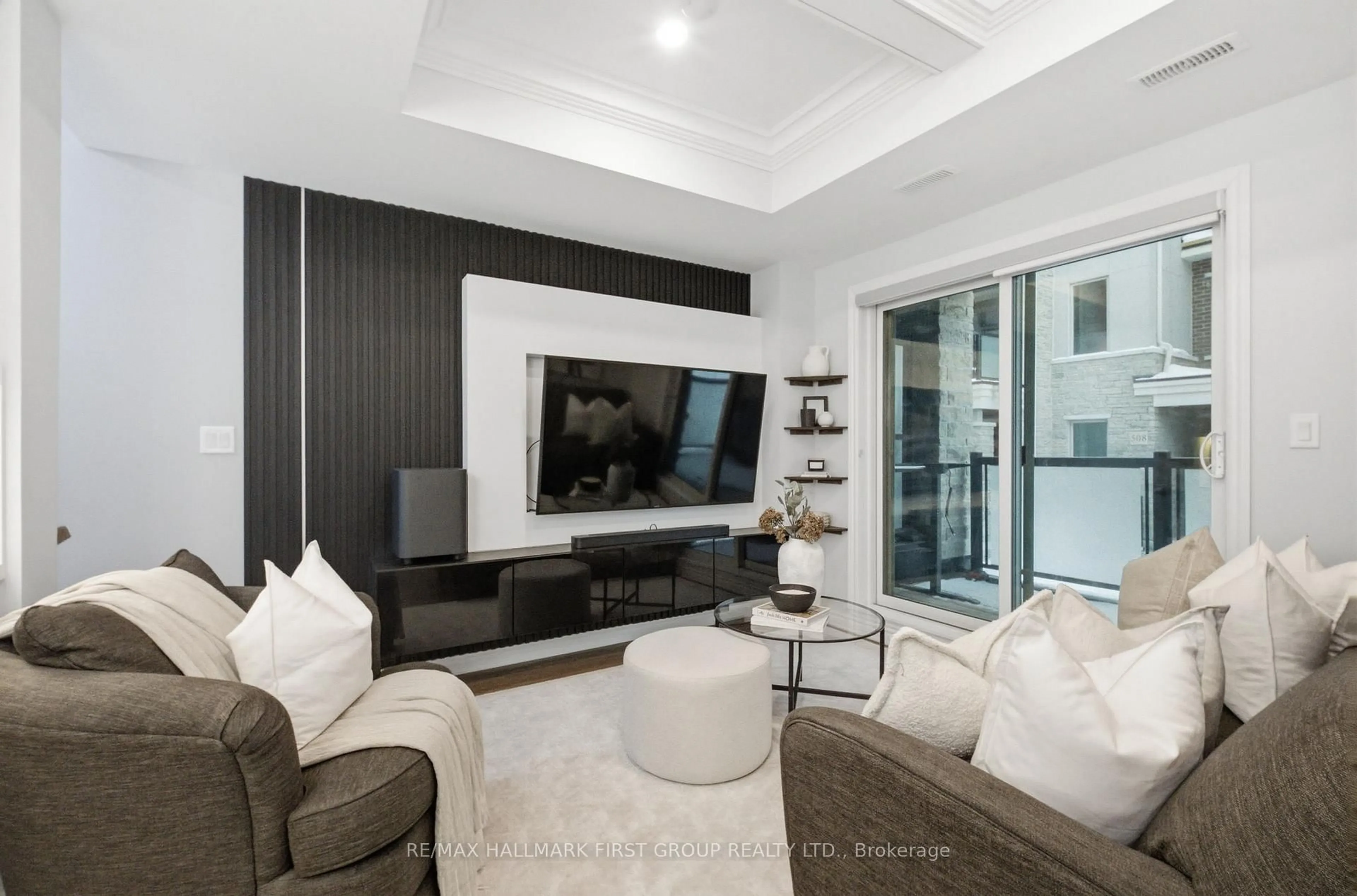 Living room with furniture, unknown for 611 1034 Reflection Pl, Pickering Ontario L1X 0L1