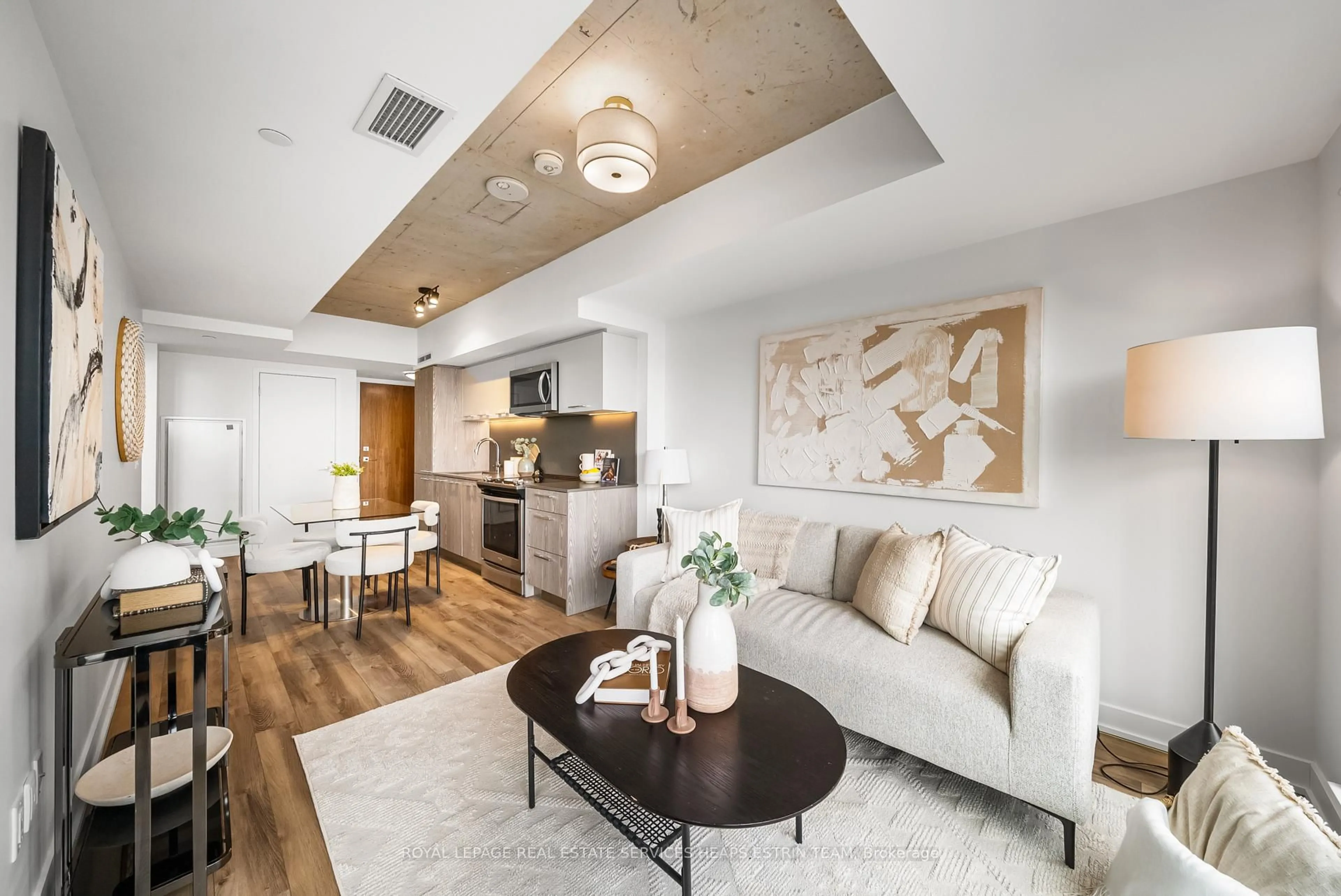 Living room with furniture, unknown for 30 Baseball Pl #719, Toronto Ontario M4M 0E8